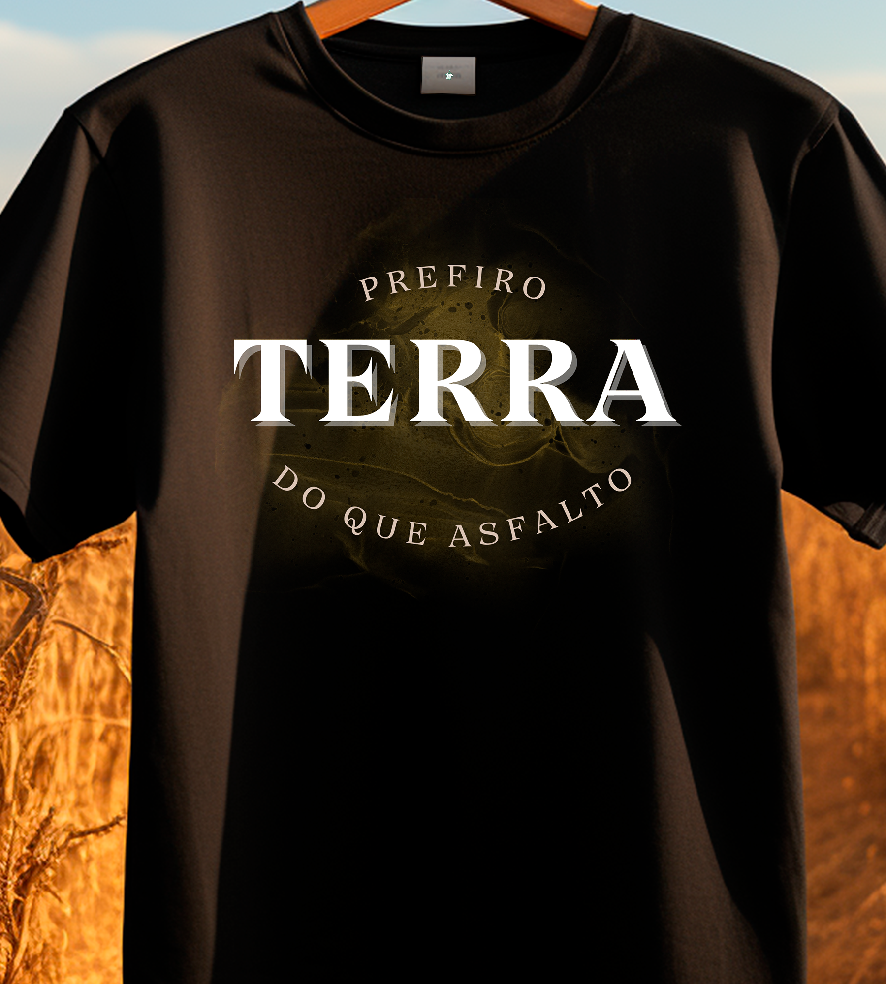 Nome do produto: TSHIRT PREFIRO TERRA - ESCURA
