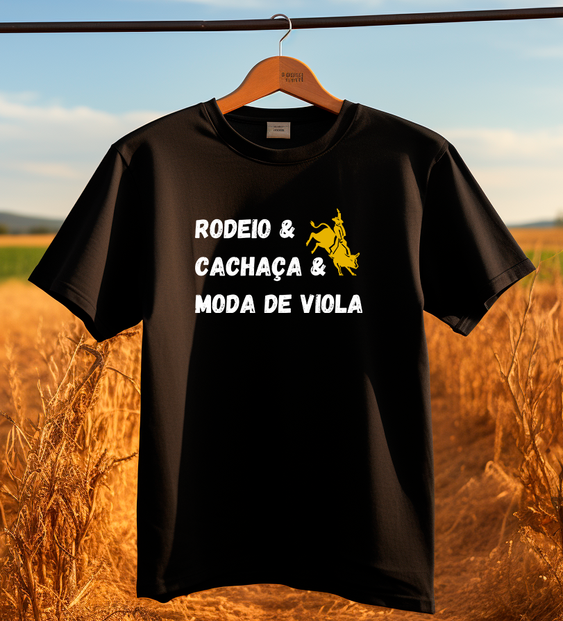 Nome do produto: TSHIRT RODEIO, CACHAÇA E MODA DE VIOLA