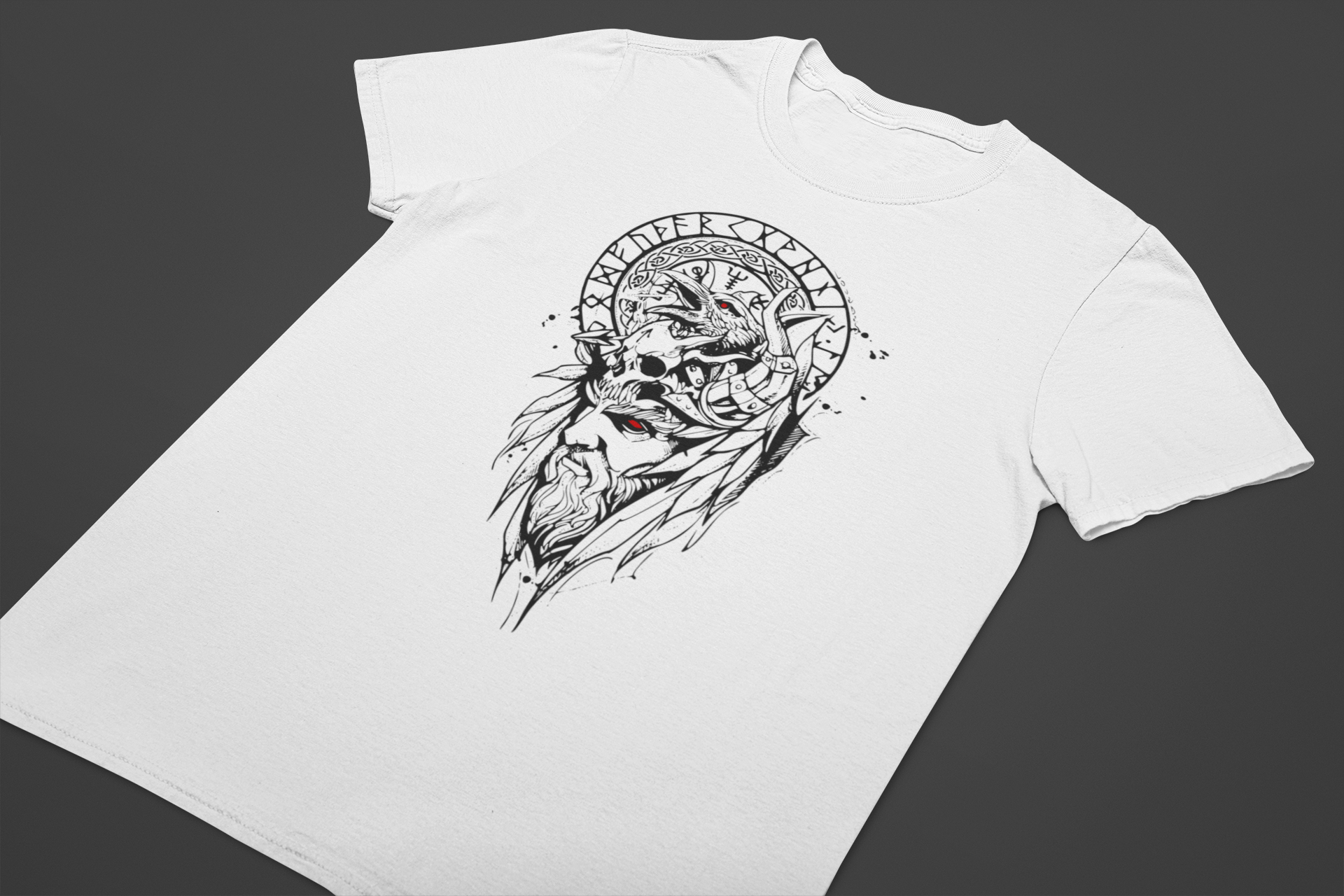 Nome do produto: Camiseta Dizbocado Corte Regular - Odin Corvo Nordic