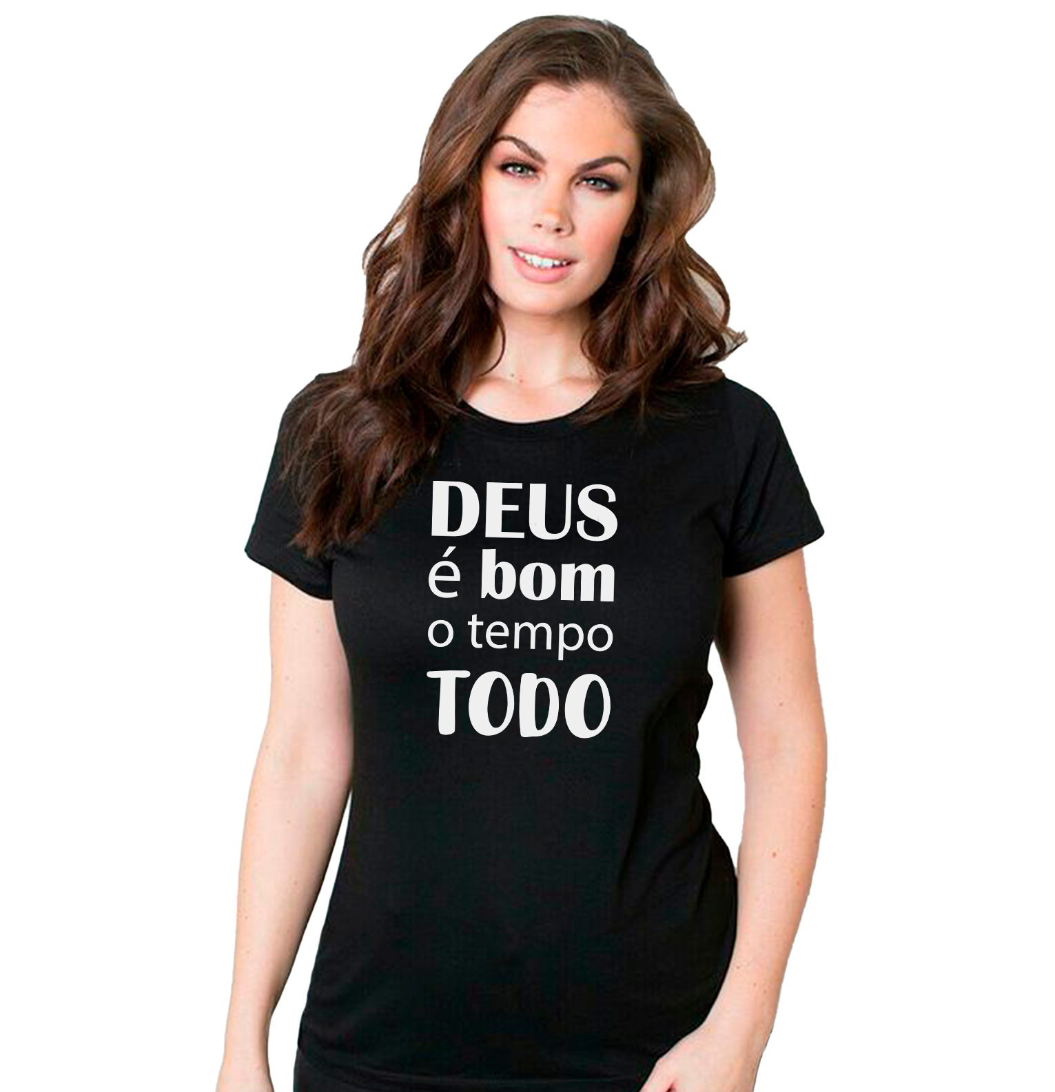 Nome do produto: Camiseta personalizada Cristã: Deus é Bom - Unissex