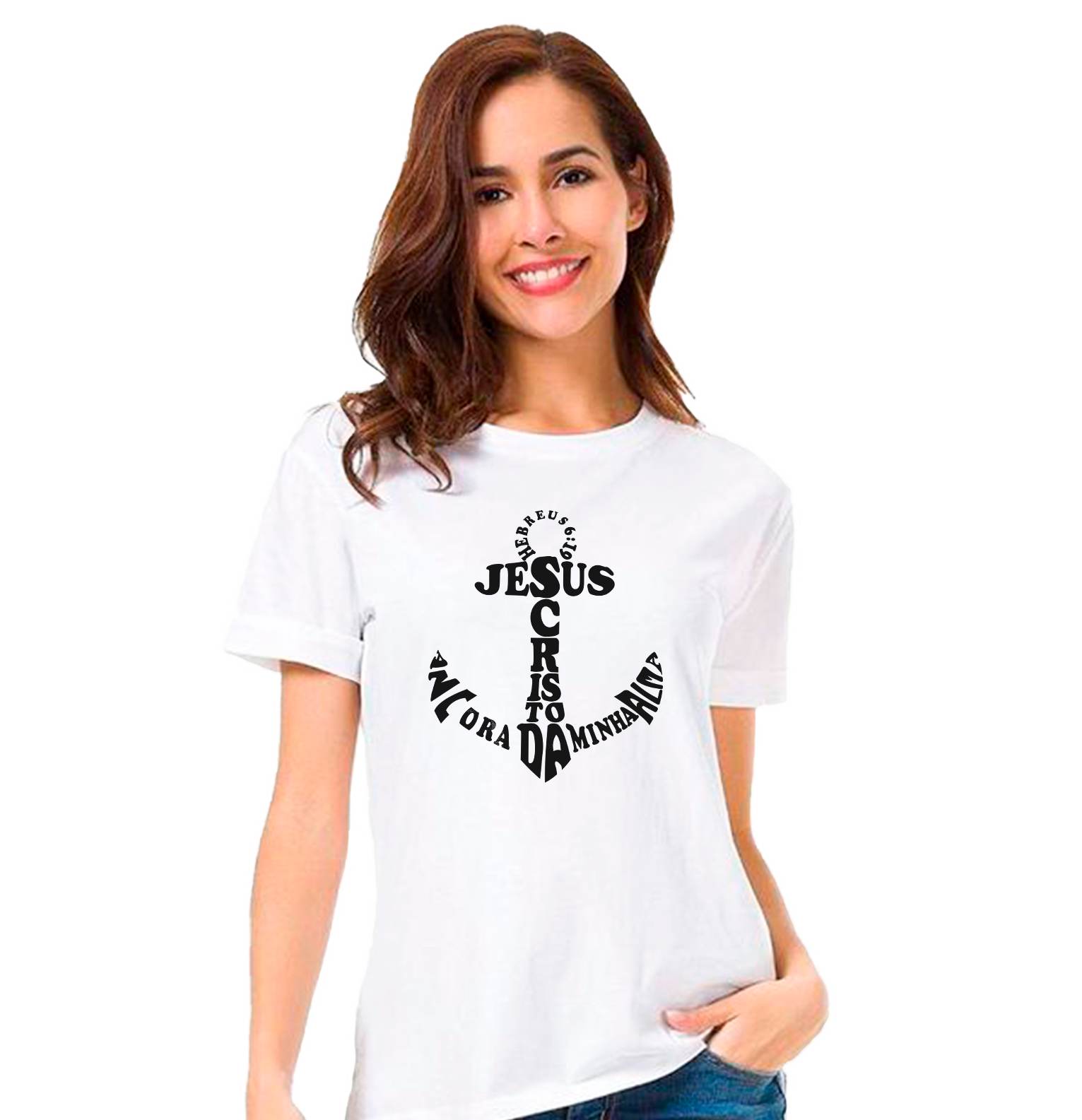 Nome do produto: Camiseta Cristã: Jesus Cristo Âncora da Minha Alma / Unissex