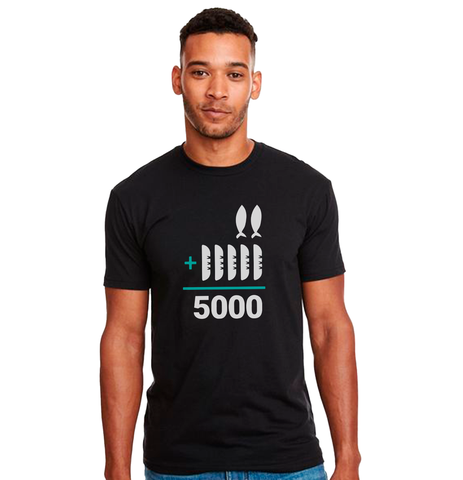 Nome do produto: Camiseta 2+5=5000 | Preta | The Chosen / Unissex