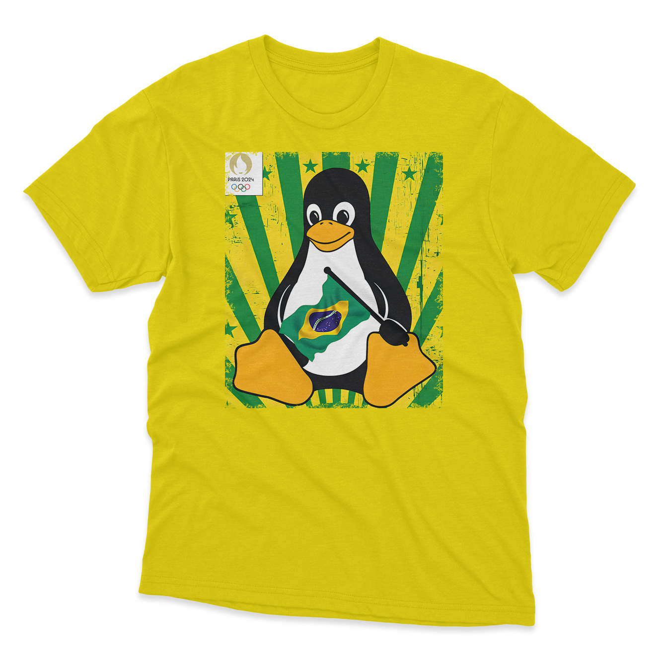 Nome do produto: Camiseta - Tux nas Olimpíadas