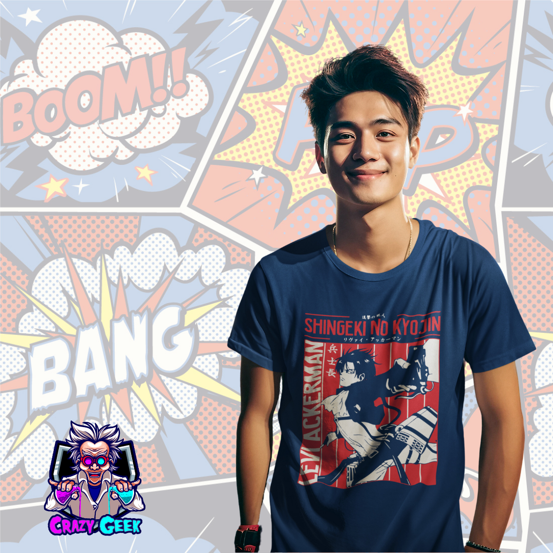 Nome do produto: Camisa Levi Arckerman - Attack on Titan