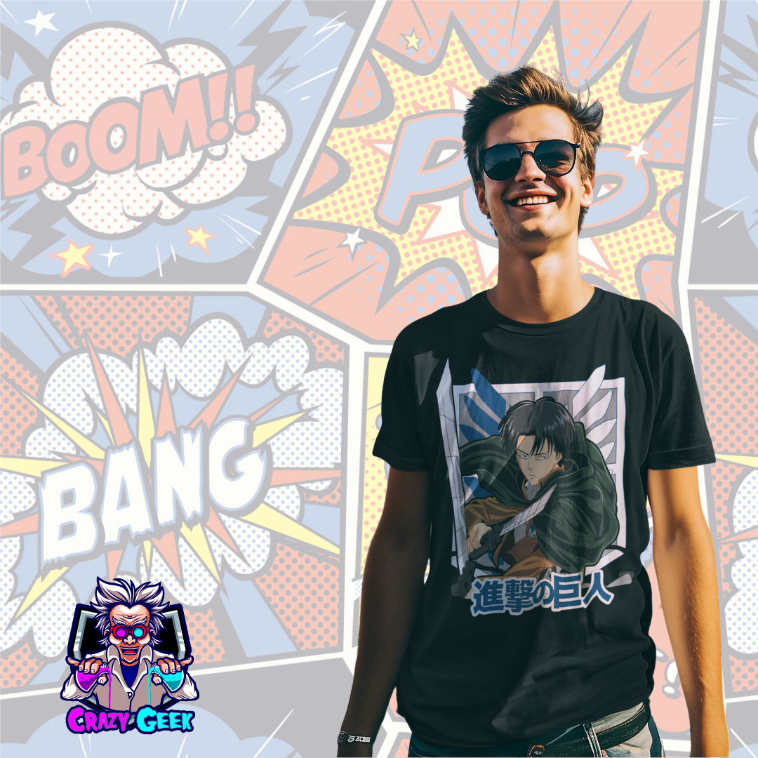 Nome do produto: Camisa Levi Ackerman - Attack on Titan