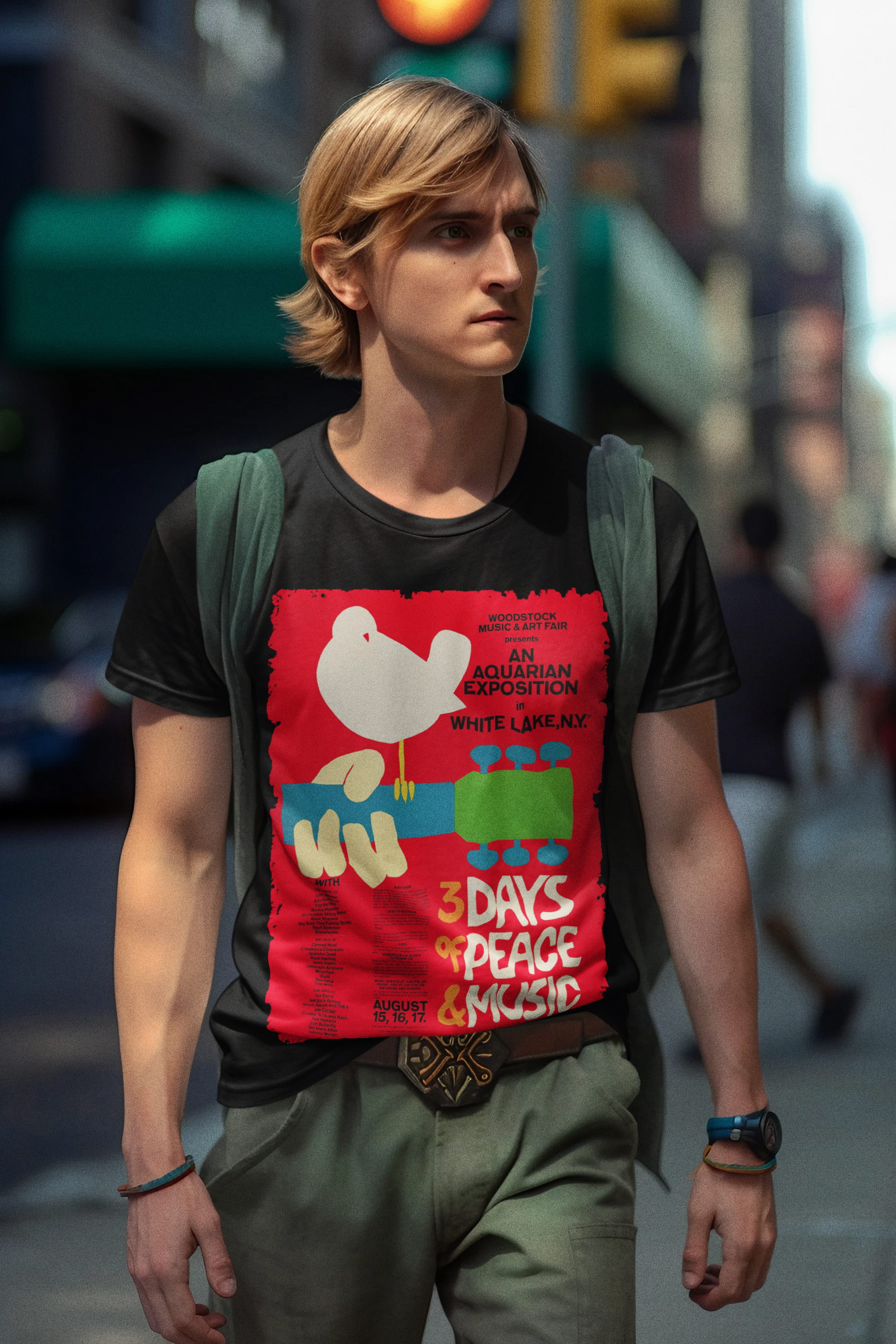 CAMISETA Woodstock - 3 days of Peace & Music