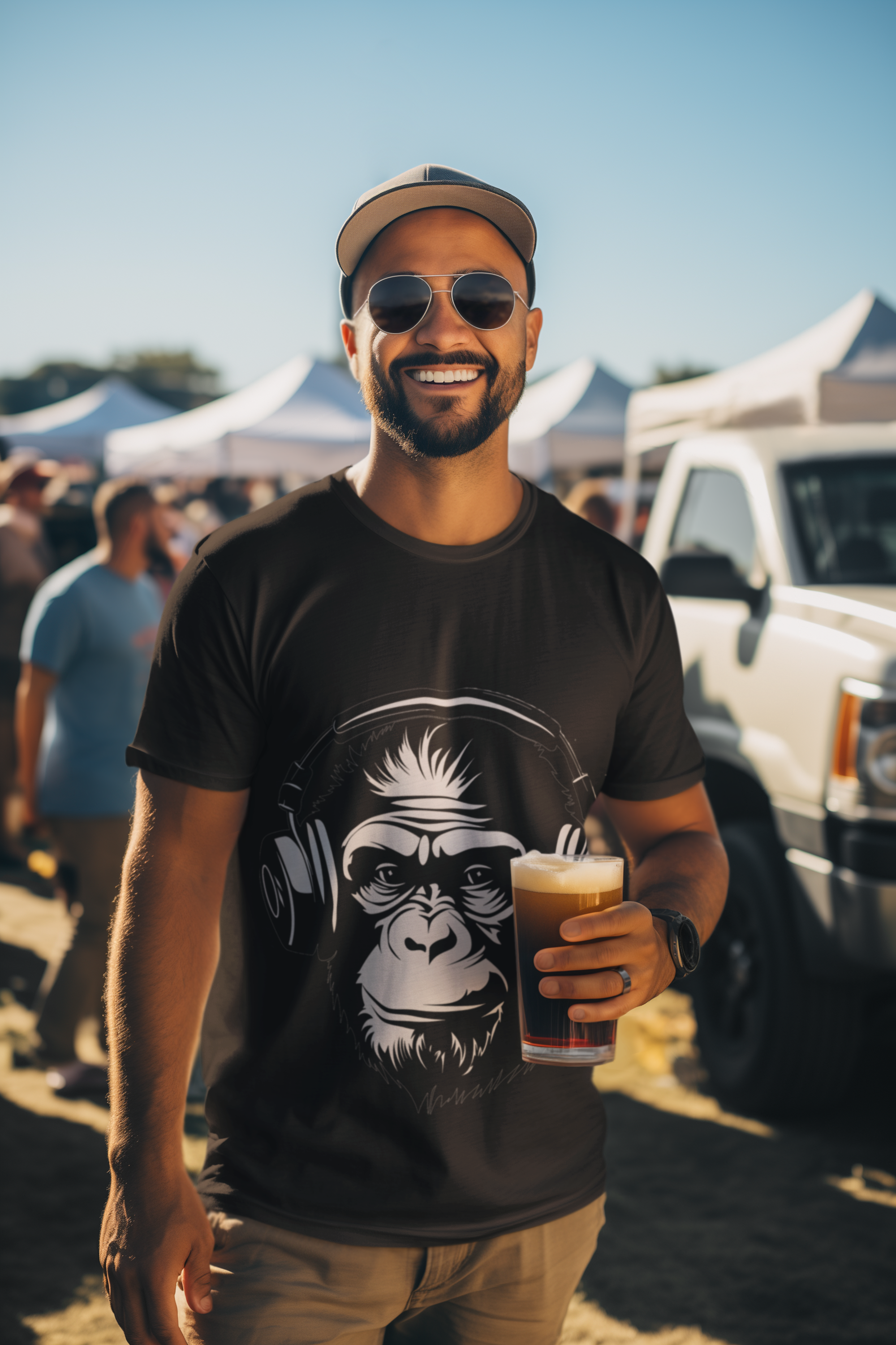 CAMISETA Macaco de Fone