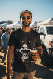 CAMISETA Macaco de Fone