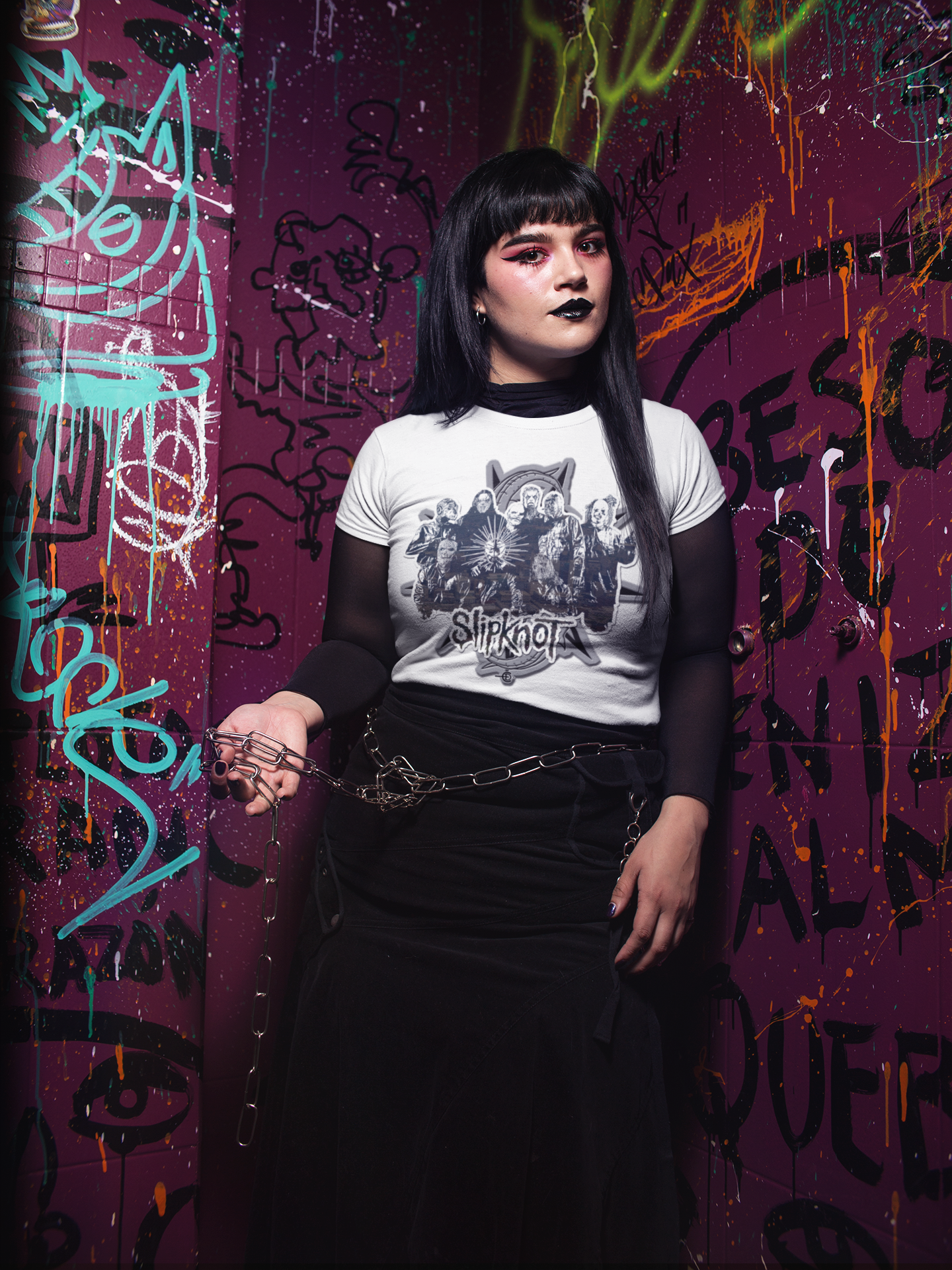 Nome do produto: T-shirt In-Reverse Slipknot P&B