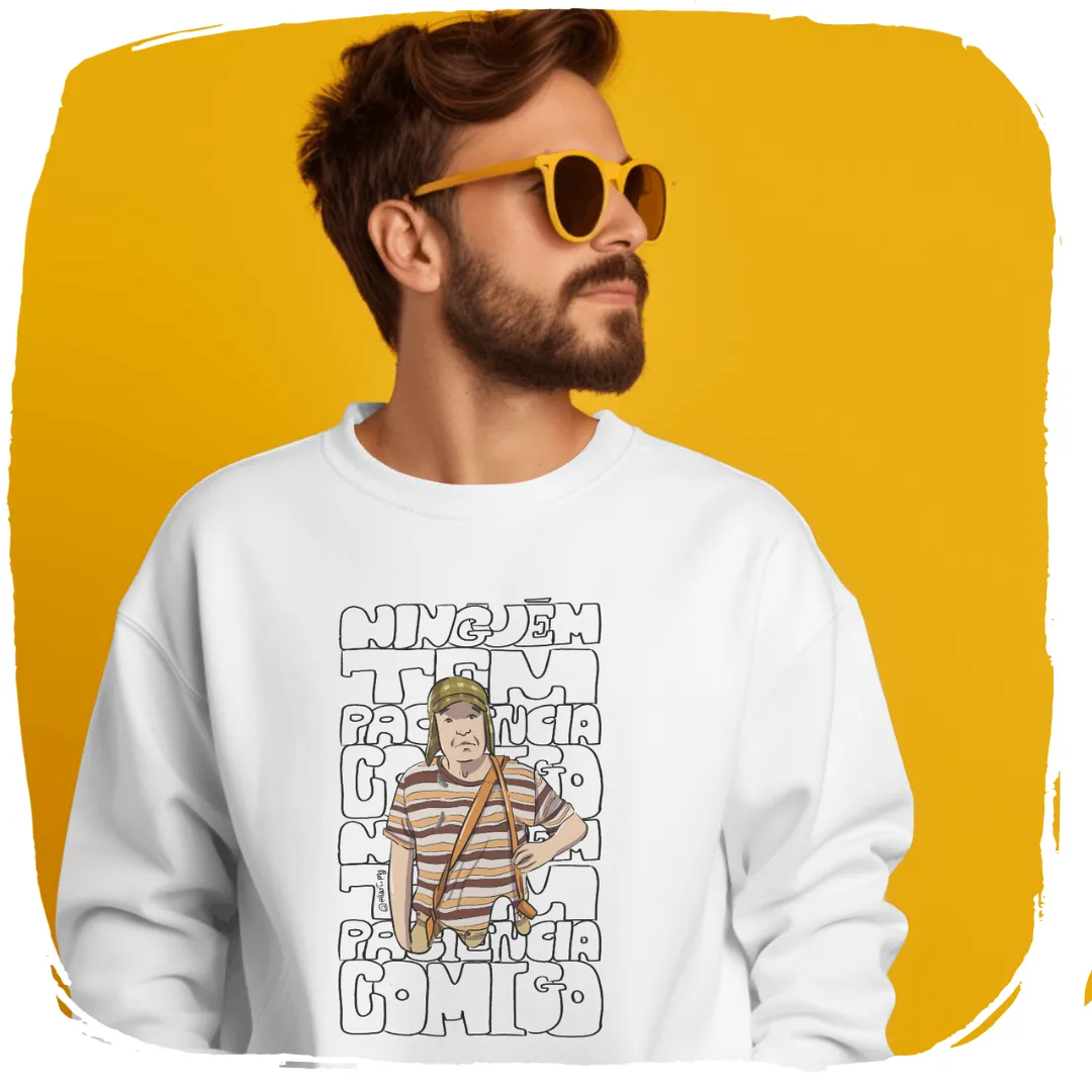 Nome do produto: Moletom Fechado Ellart Chaves Ninguem Tem Paciencia Comigo