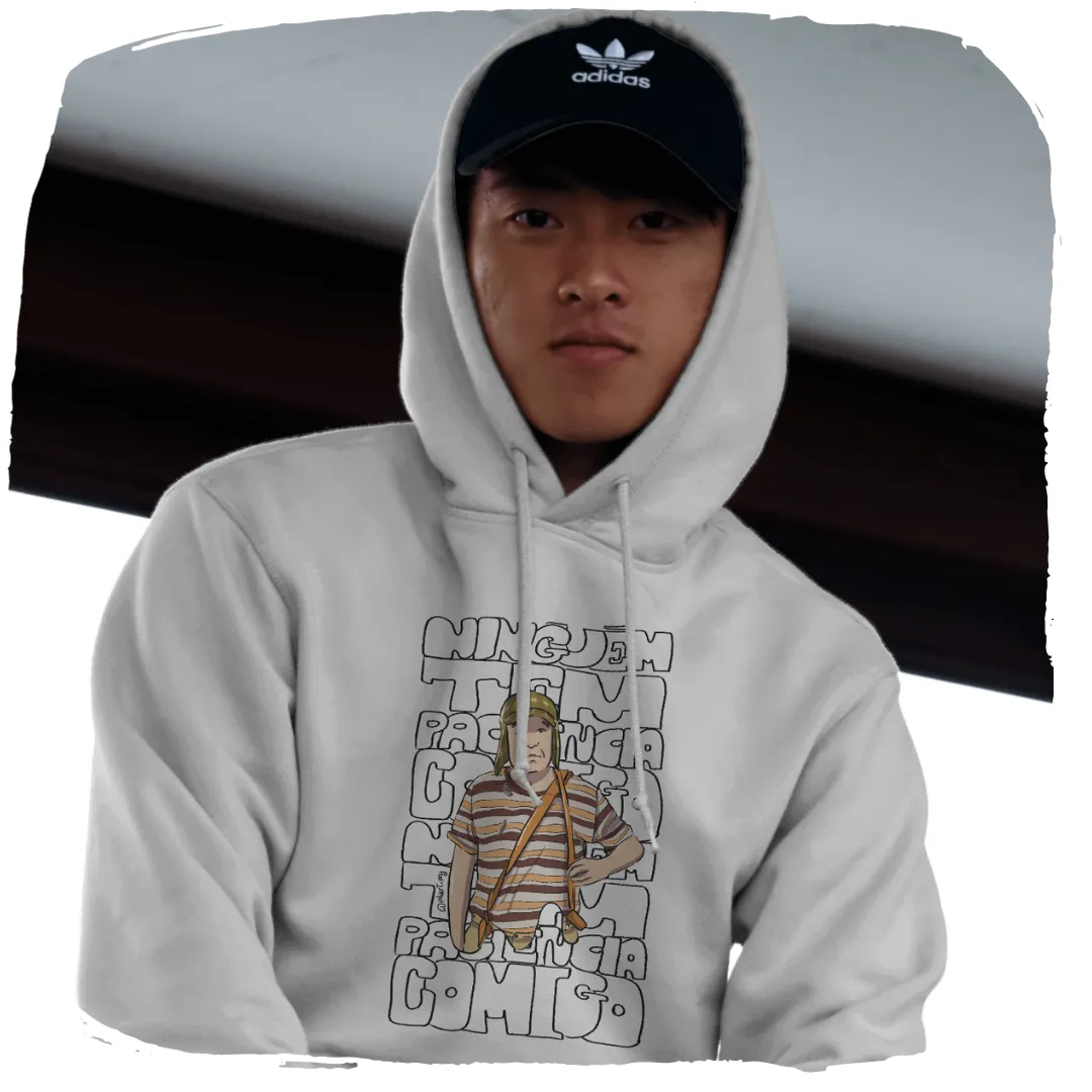 Nome do produto: Moletom Canguru Ellart Chaves Ninguem Tem Paciencia Comigo