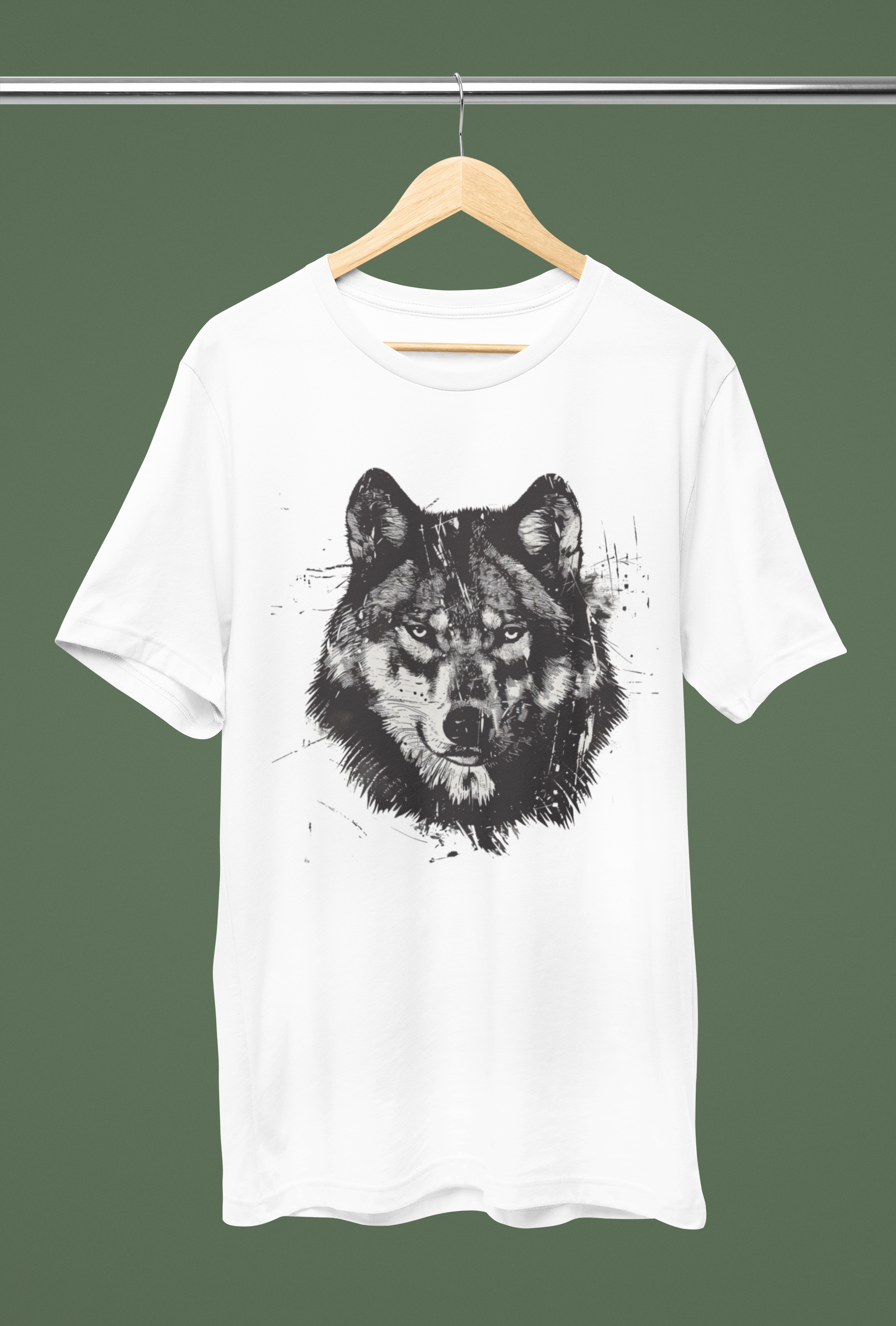 Nome do produto: T-Shirt Lobo P&B