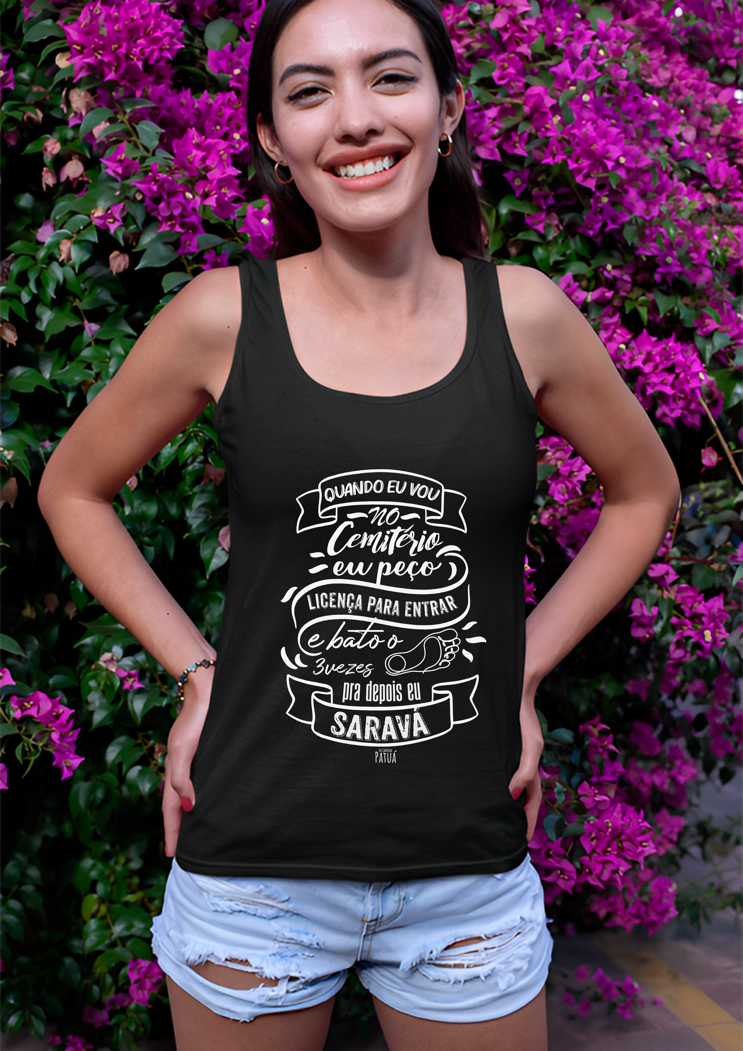 Nome do produto: Coleção Ponto Cantado - Regata Exu