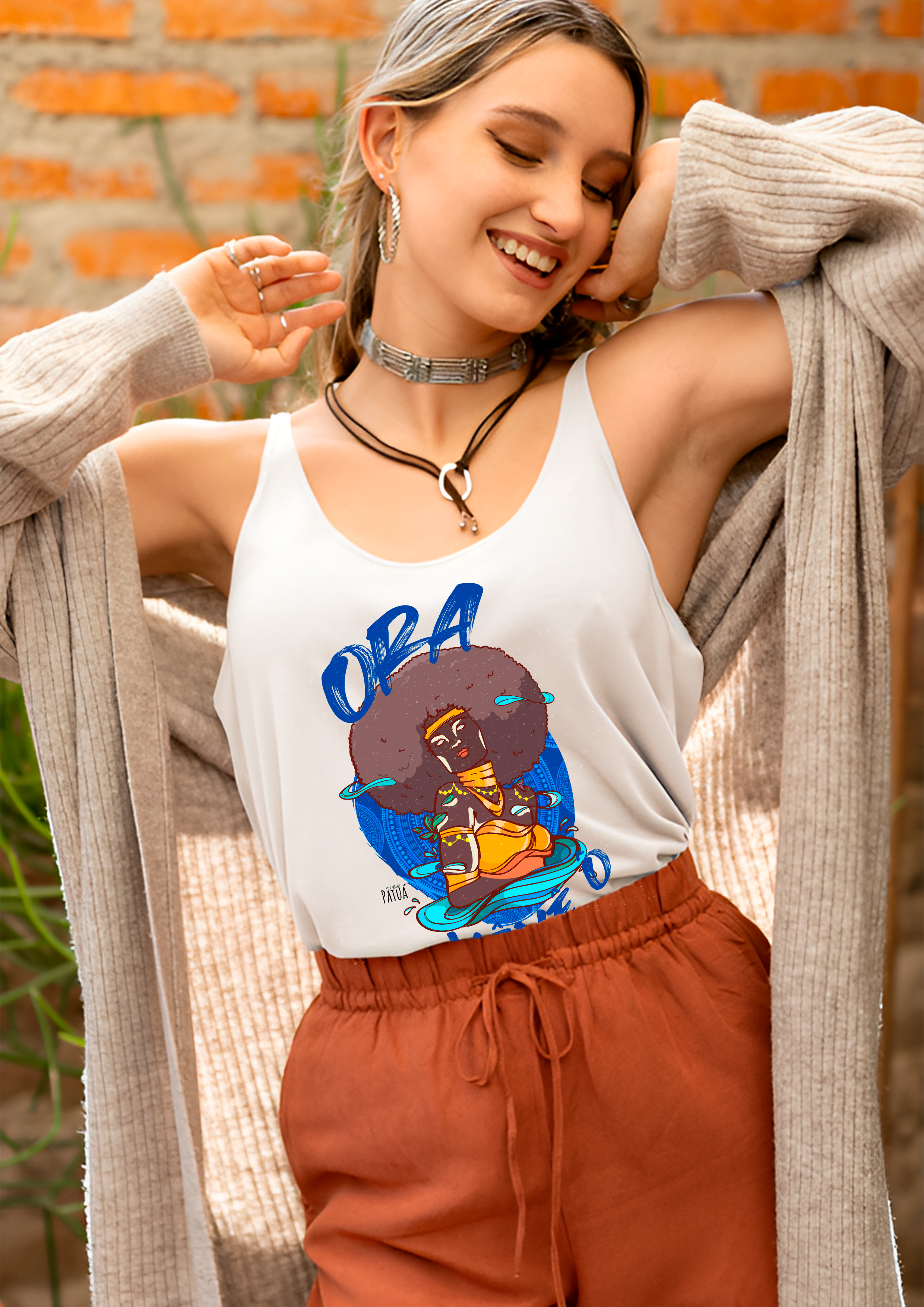 Nome do produto: Coleção Orixás & Entidades - Regata Oxum