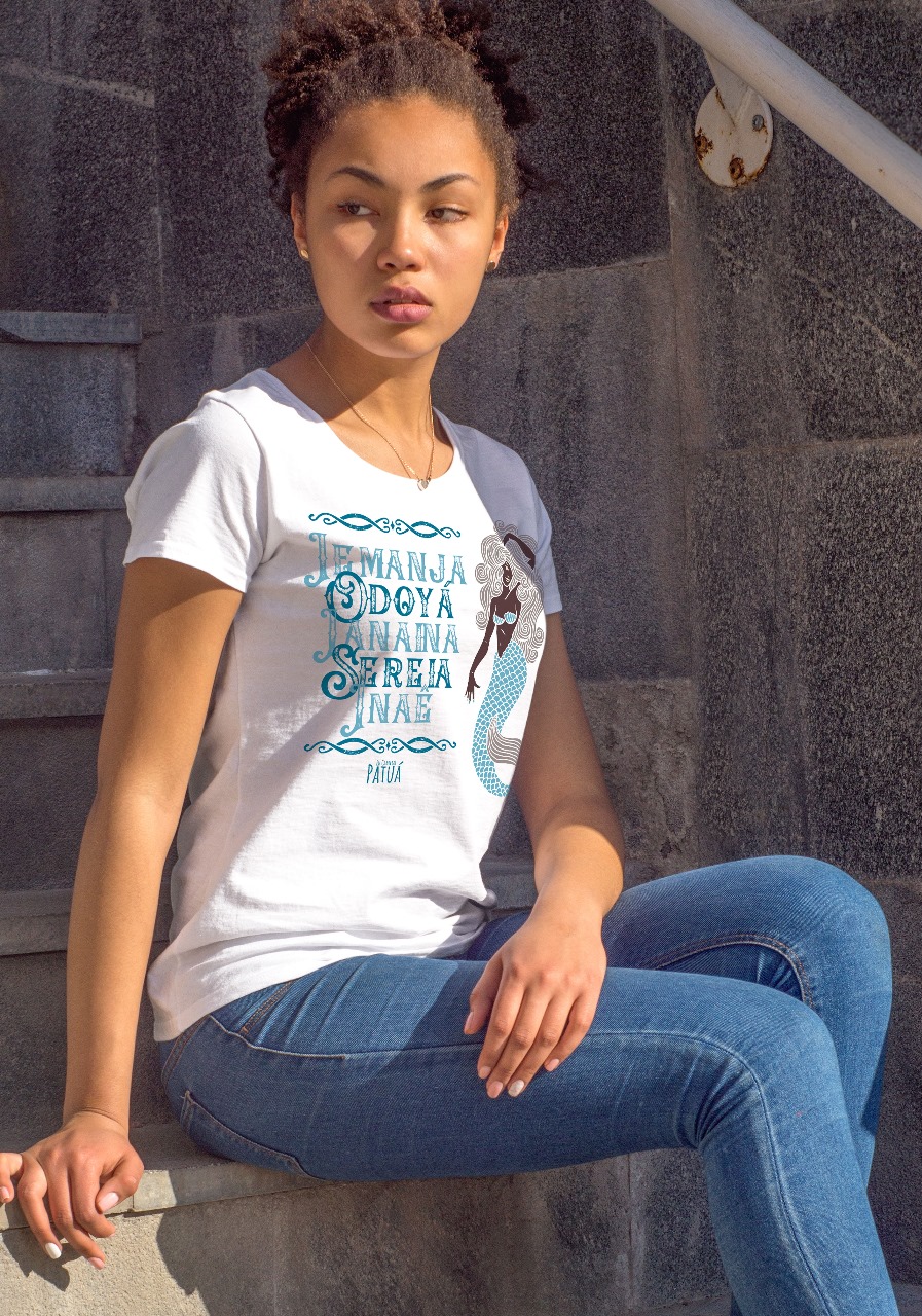 Nome do produto: Coleção Ponto Cantado - Baby Long Frente Classic Iemanjá