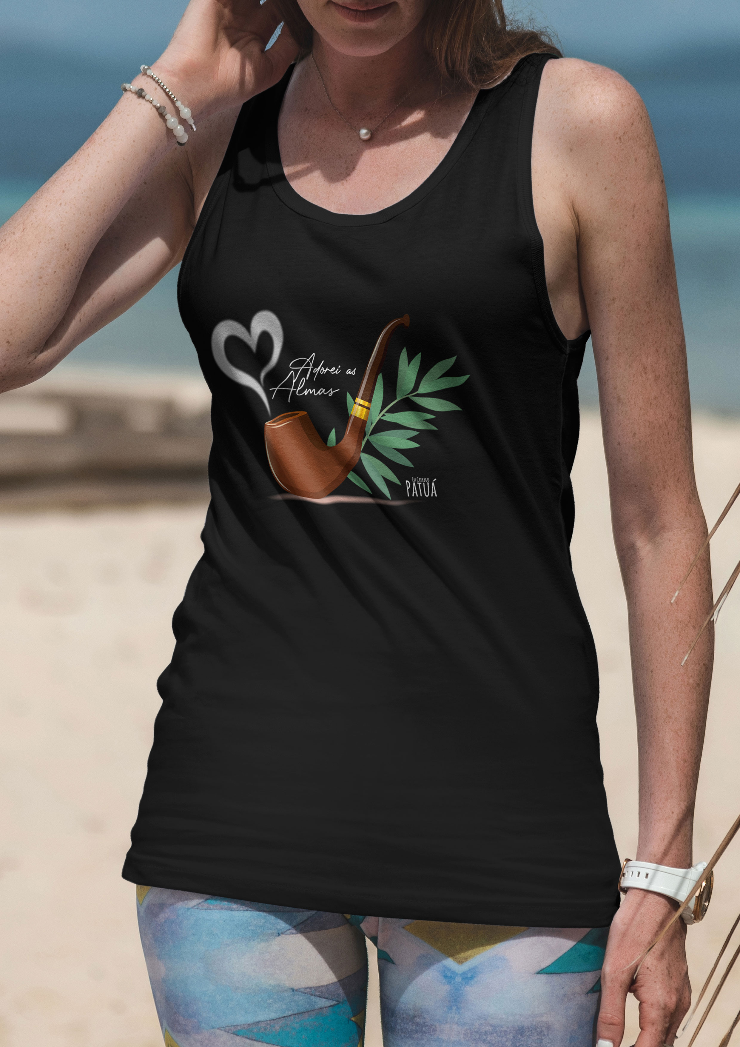 Nome do produto: Coleção Símbolos & Elementos - Regata Preto-Velho