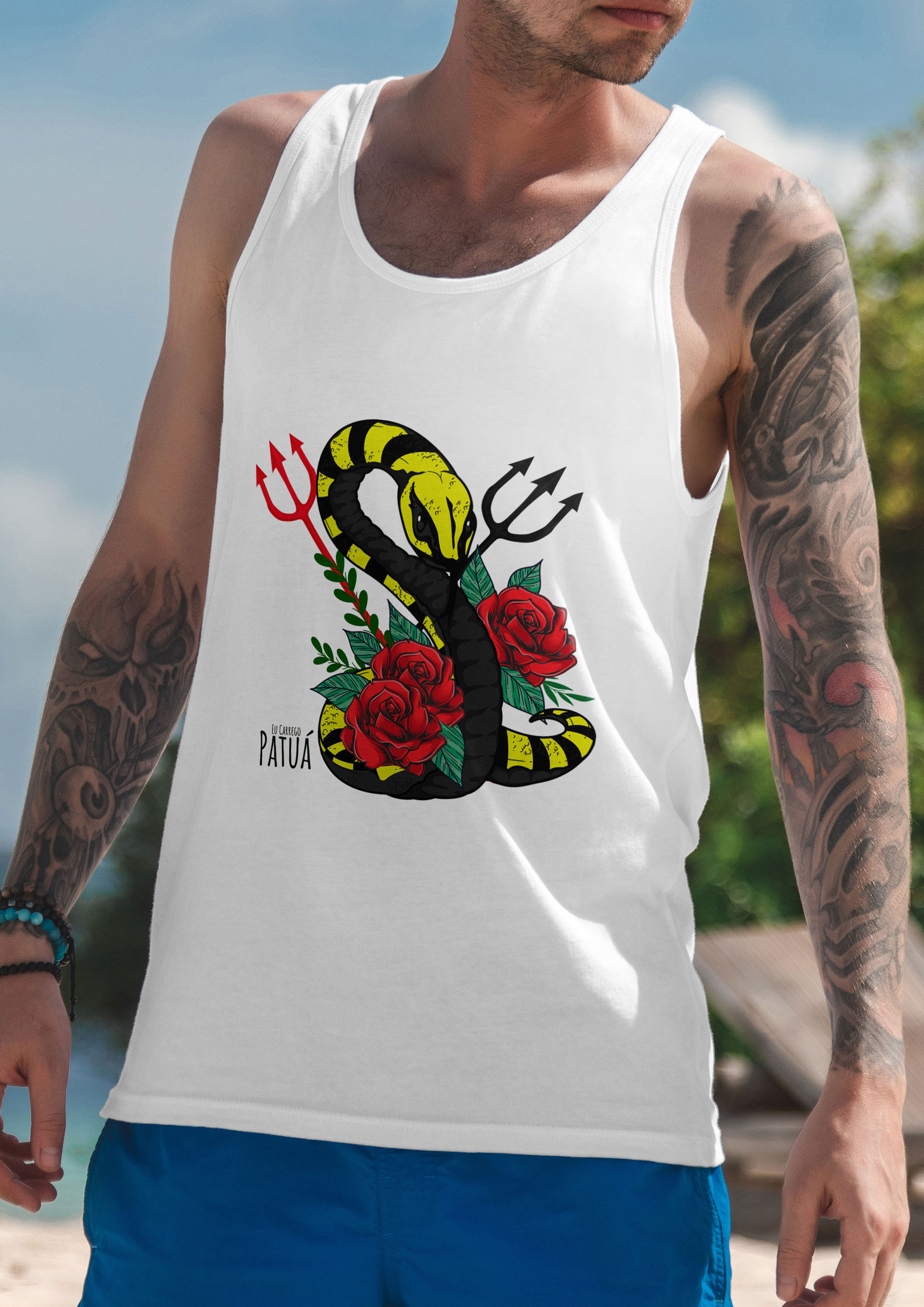 Nome do produto: Coleção Símbolos & Elementos - Regata Pombogira