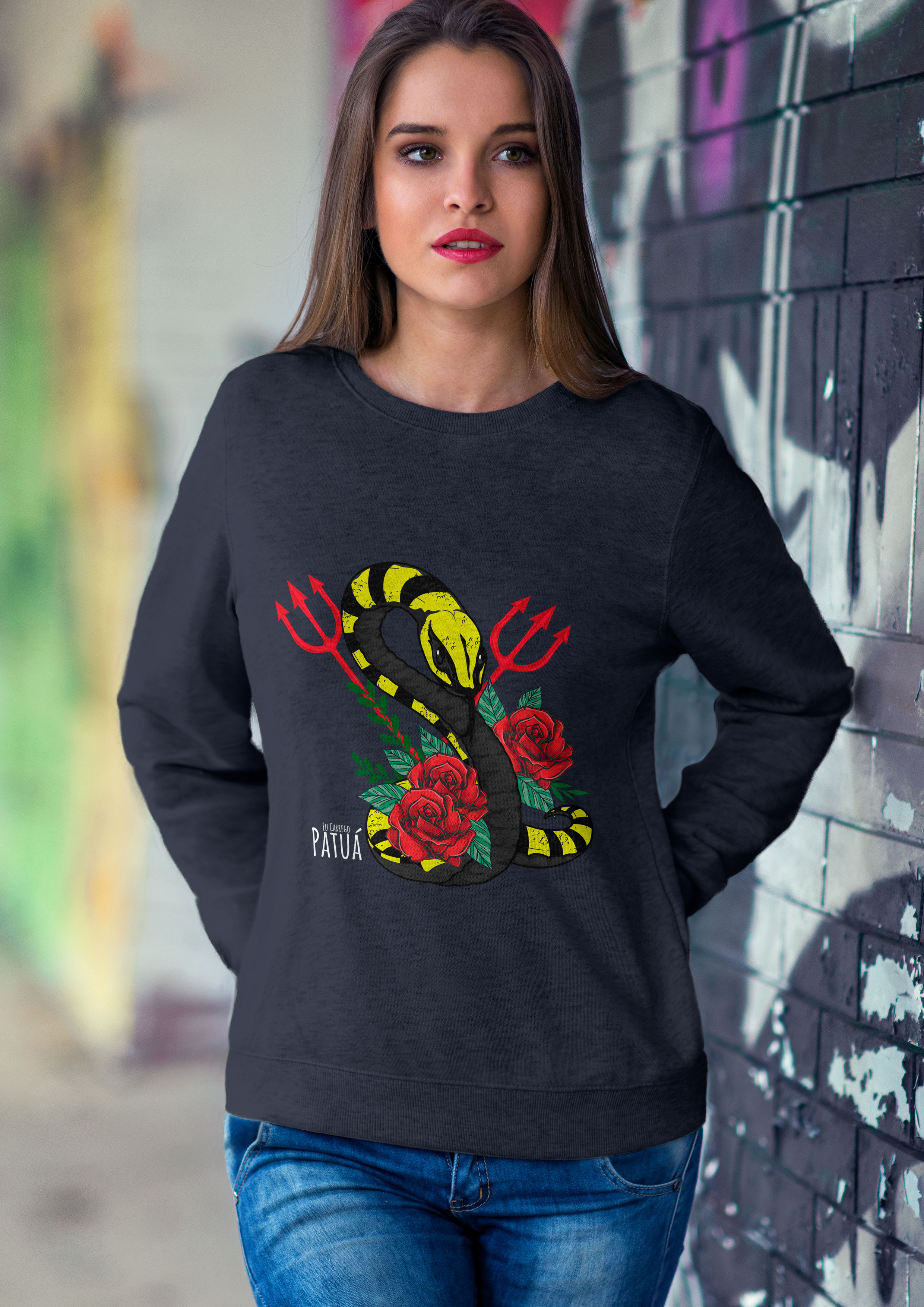 Nome do produto: Coleção Símbolos & Elementos - Moletom Fechado Pombogira