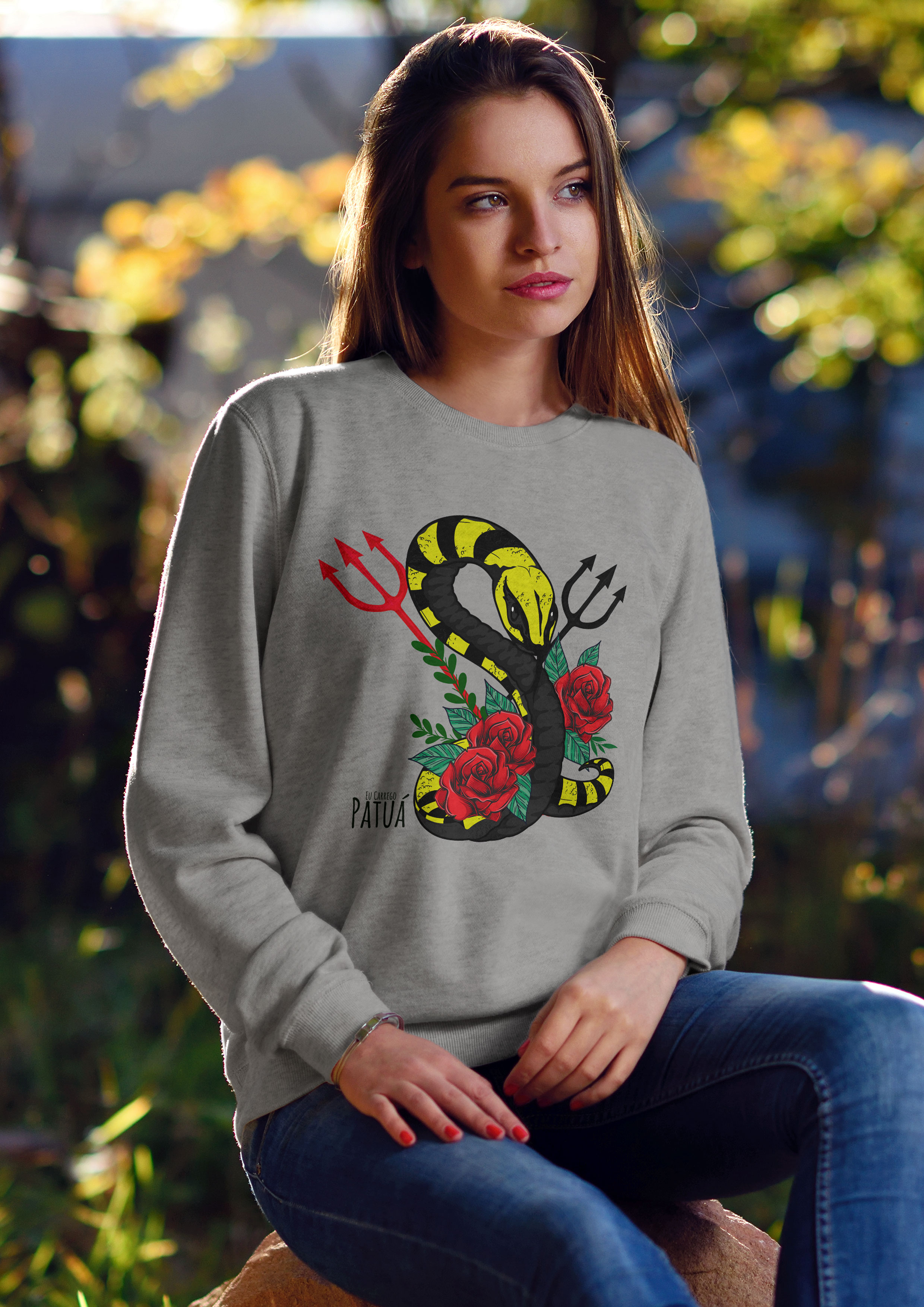 Nome do produto: Coleção Símbolos & Elementos - Moletom Fechado Pombogira