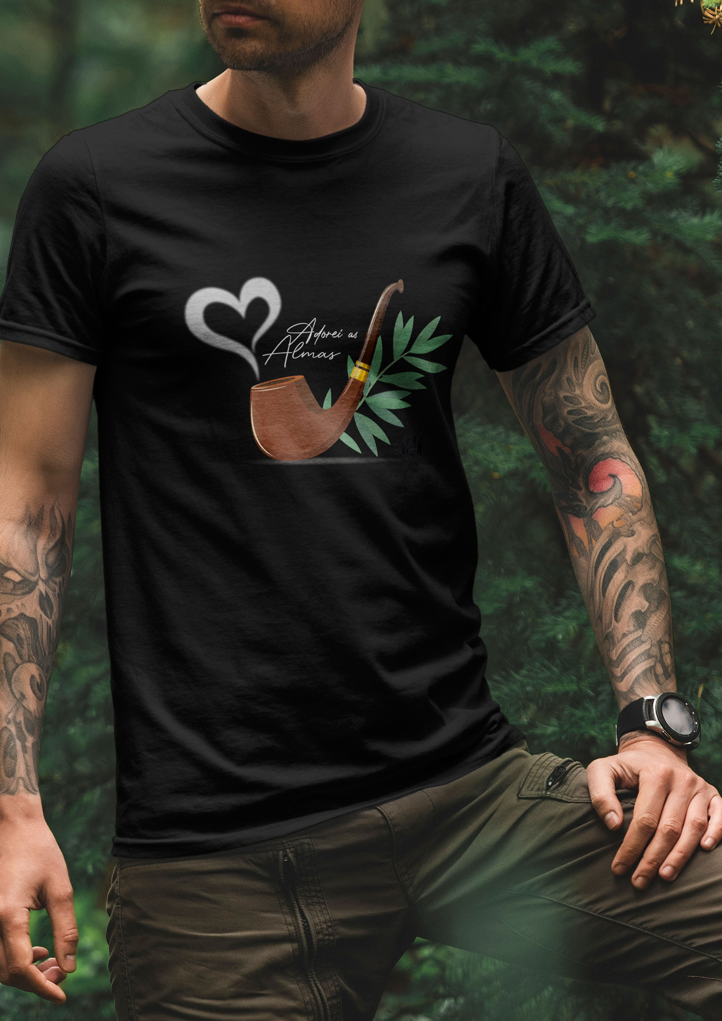 Nome do produto: Coleção Símbolos & Elementos - T-Shirt Classic Preto-Velho