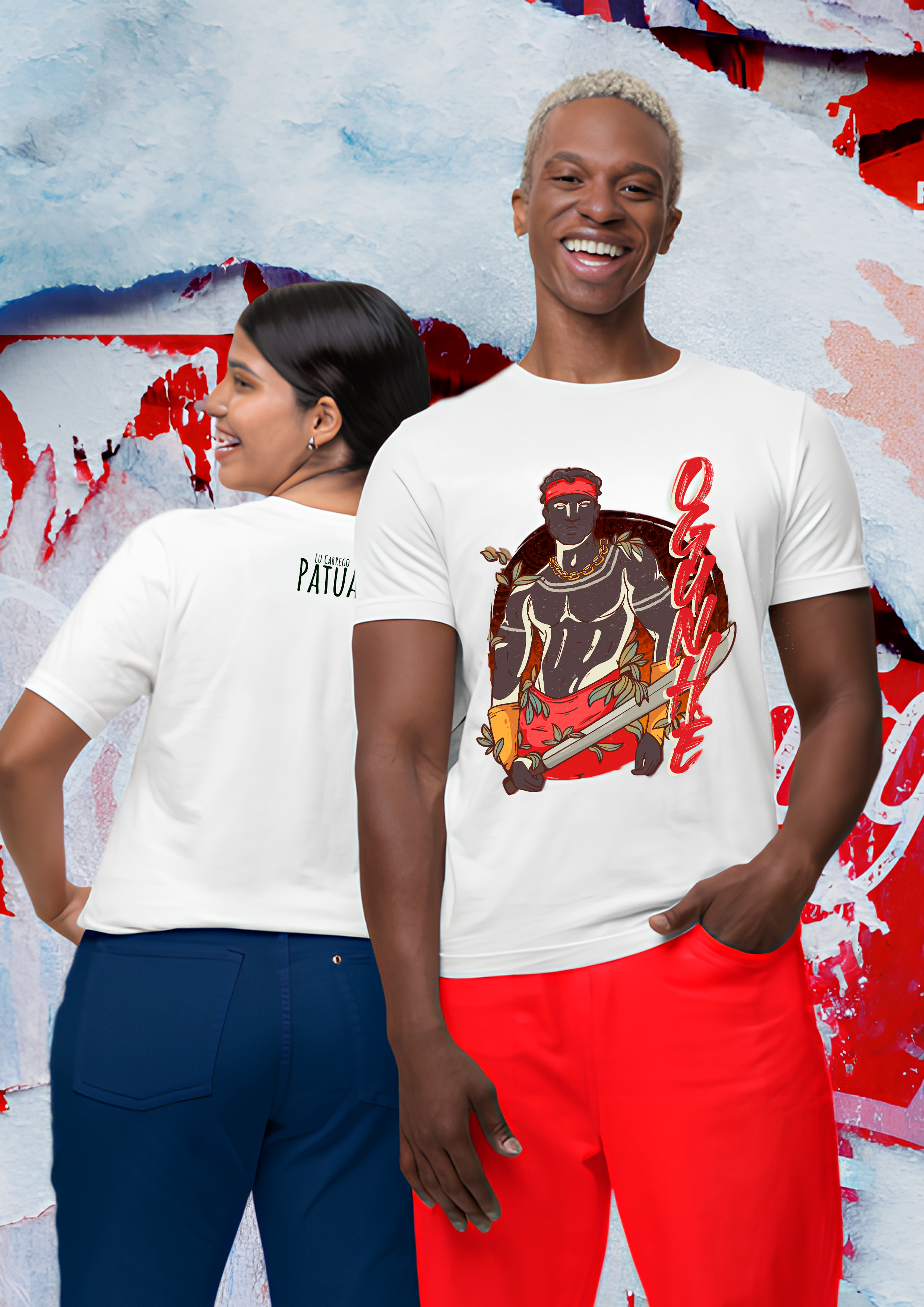 Nome do produto: Coleção Orixás & Entidades - T-Shirt Classic Frente & Verso Ogum