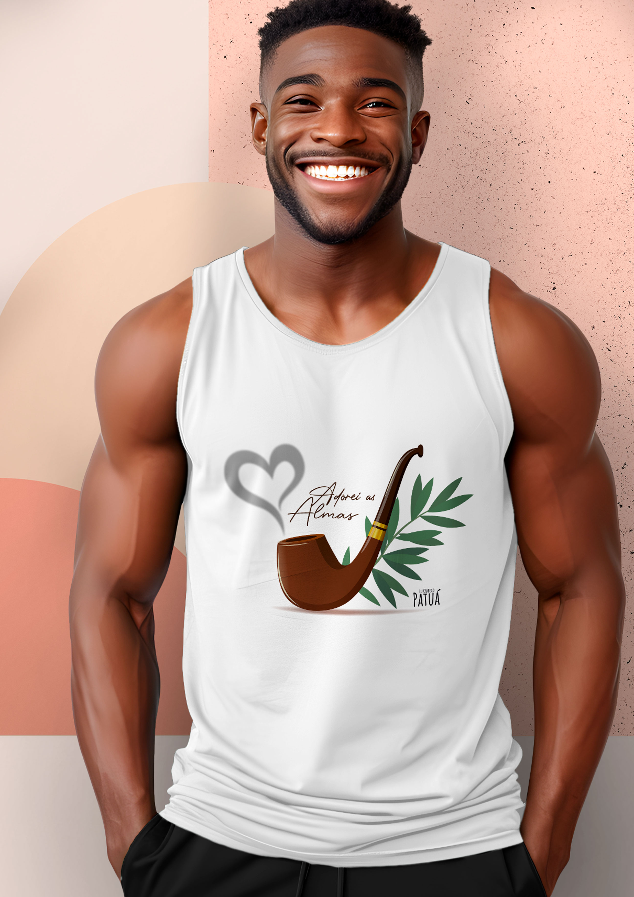 Nome do produto: Coleção Símbolos & Elementos - Regata Preto-Velho