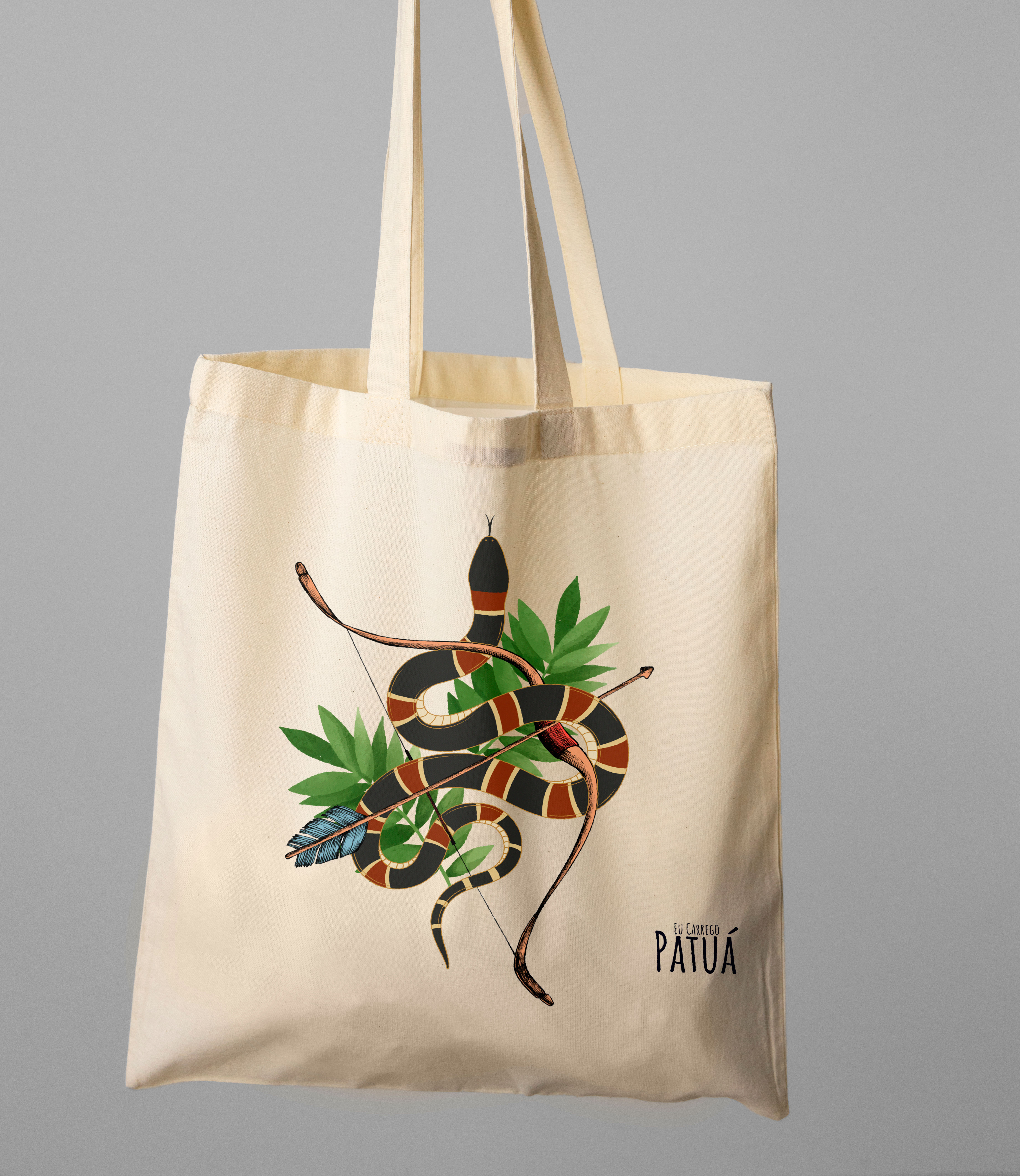 Nome do produto: Coleção Símbolos & Elementos - Ecobag Caboclo Cobra Coral