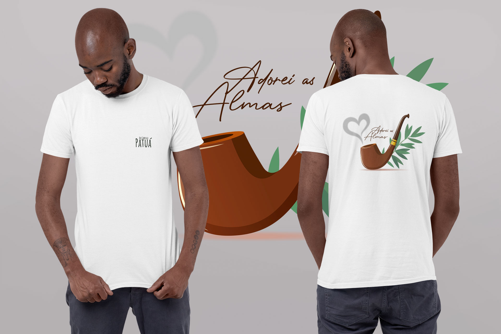 Nome do produto: Coleção Símbolos & Elementos - T-Shirt Classic Frente & Verso Preto-Velho