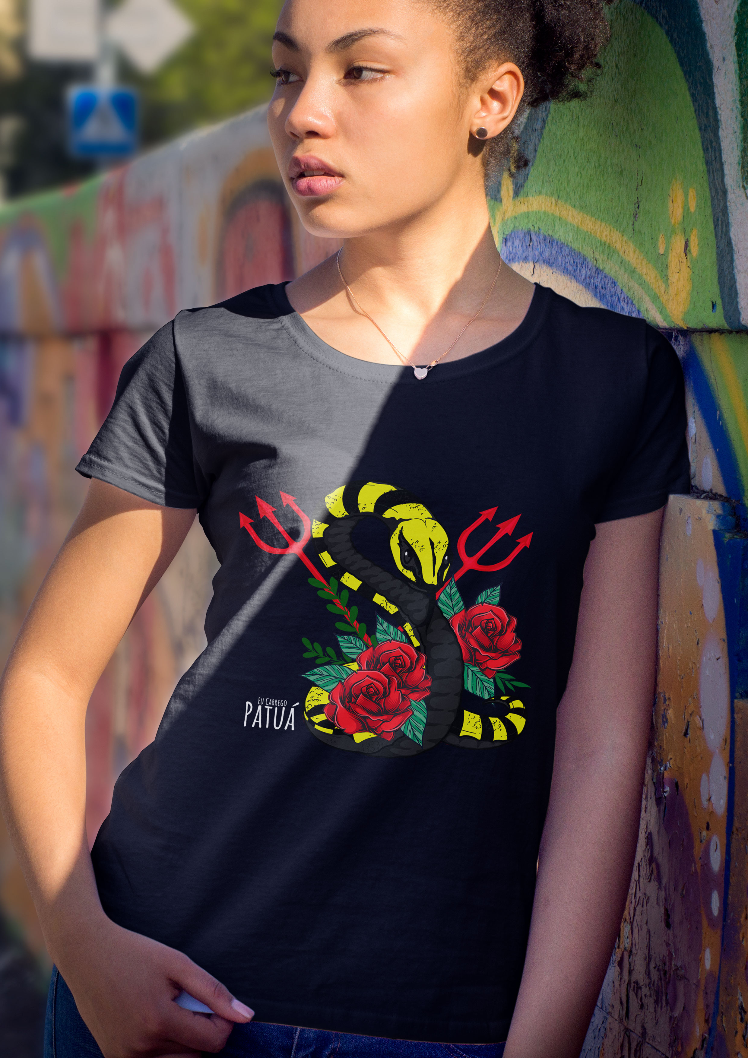 Nome do produto: Coleção Símbolos & Elementos - Baby Long Frente Classic Pombogira