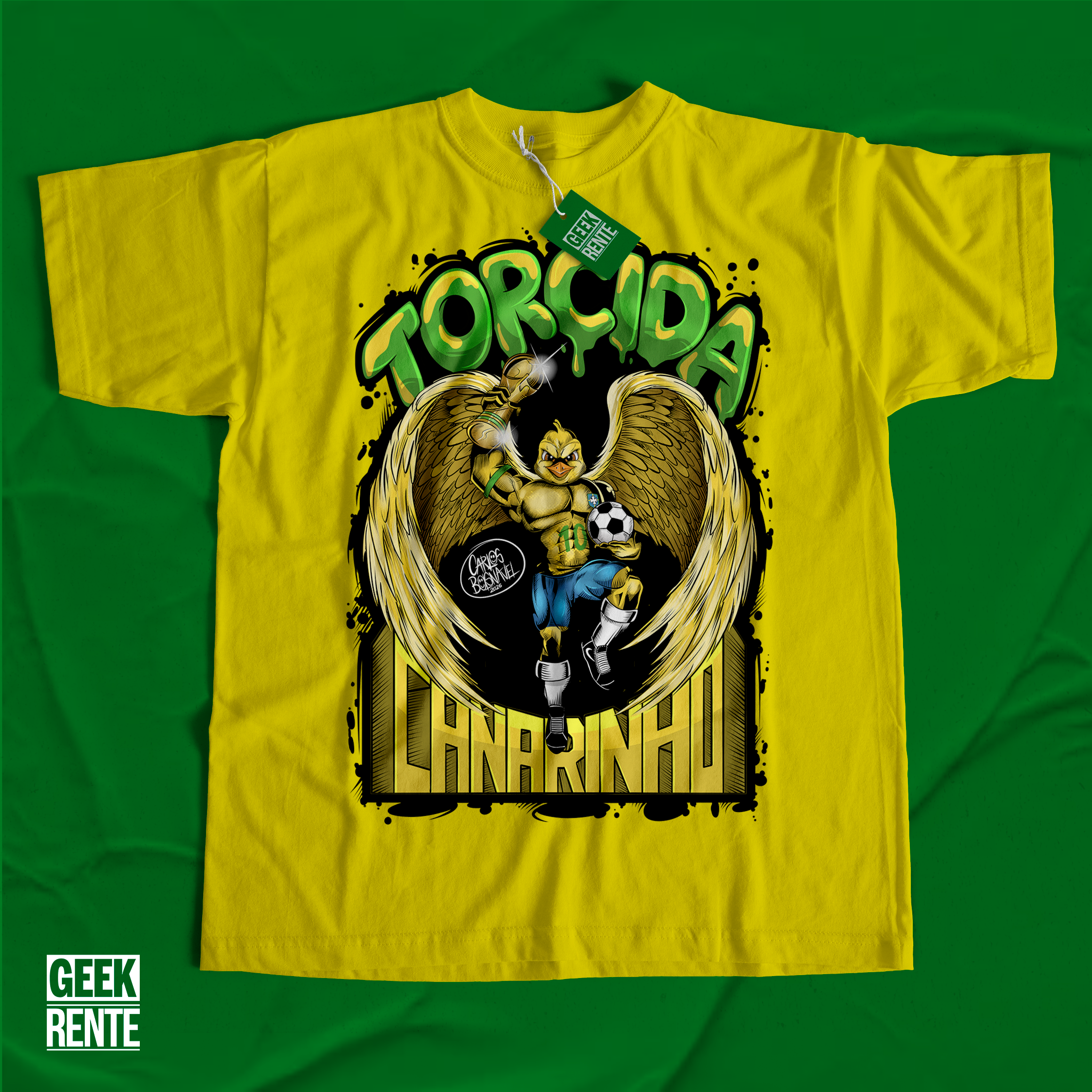 Camiseta Masculina Amarela TORCIDA CANARINHO