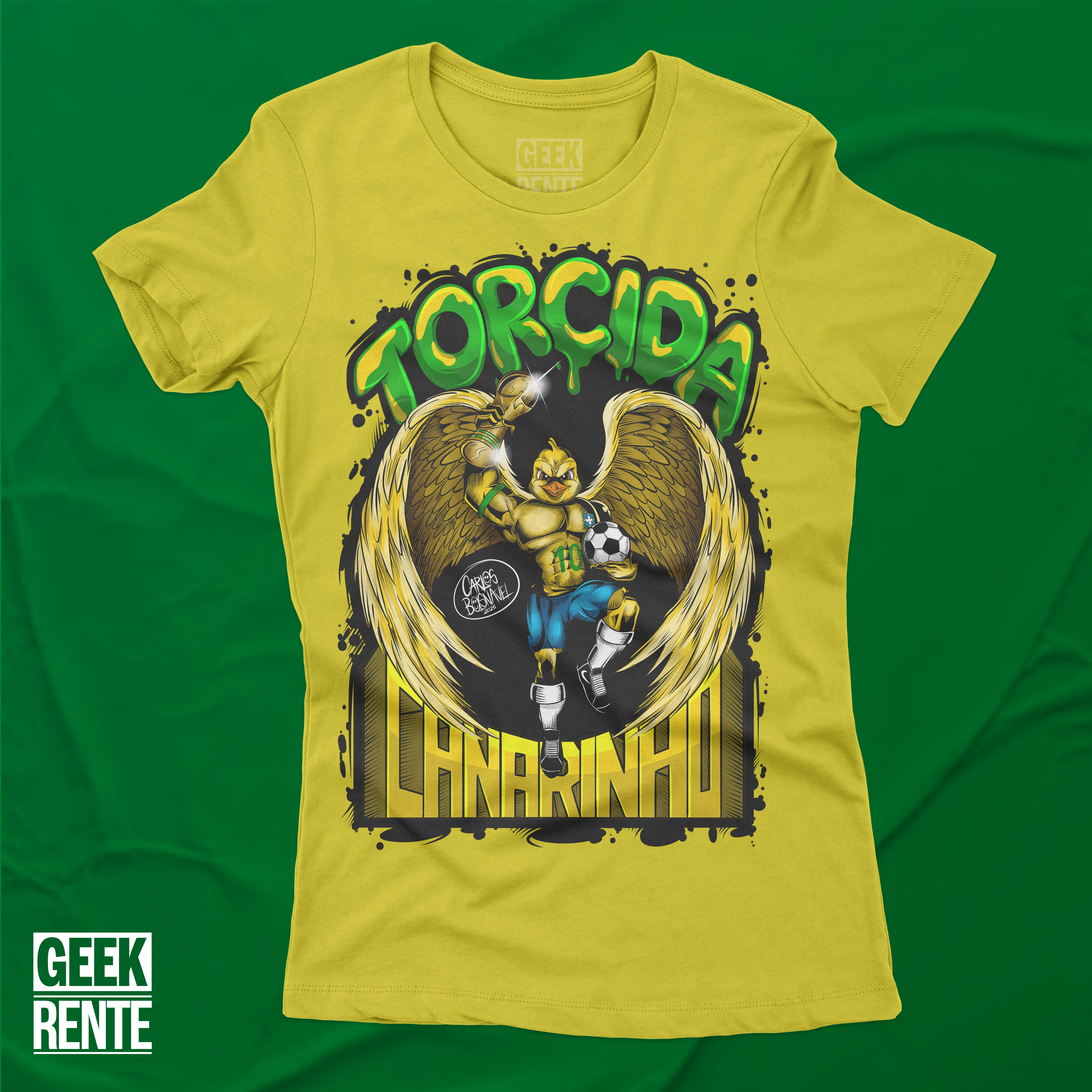 Camiseta Feminina Amarela TORCIDA CANARINHO