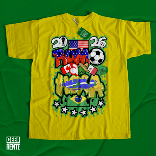 Camiseta Masculina Amarela RUMO AO HEXA