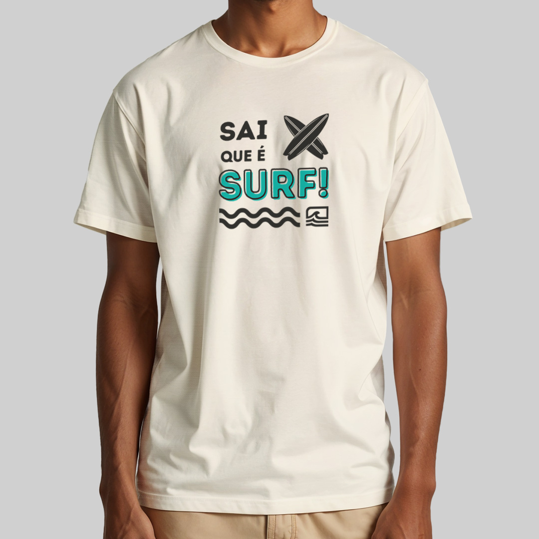 Nome do produto: Camiseta Prime - Sai que é Surf (Branca) - Essence Surf