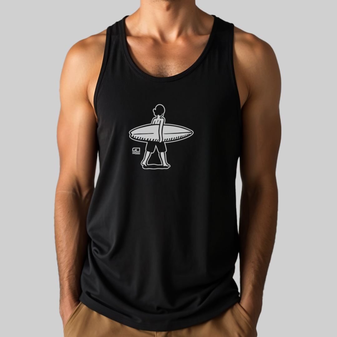 Nome do produto: Regata - Bora pra Água (preto) - Essence Surf