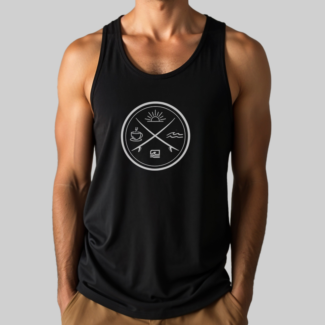 Nome do produto: Regata - O Ciclo do Surf (preto) - Essence Surf