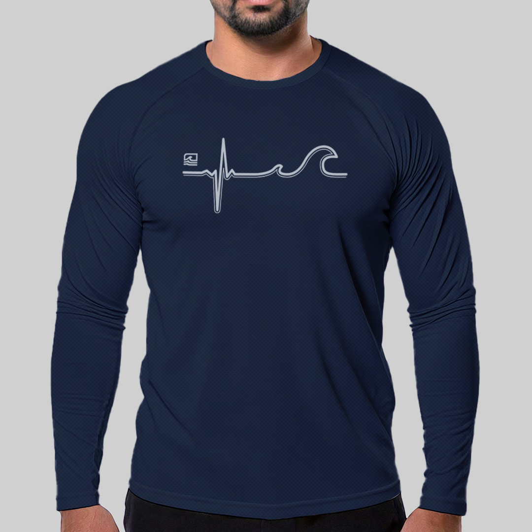 Nome do produto: Camisa Dry Fit Manga Longa - No Ritmo das Ondas - Essence Surf