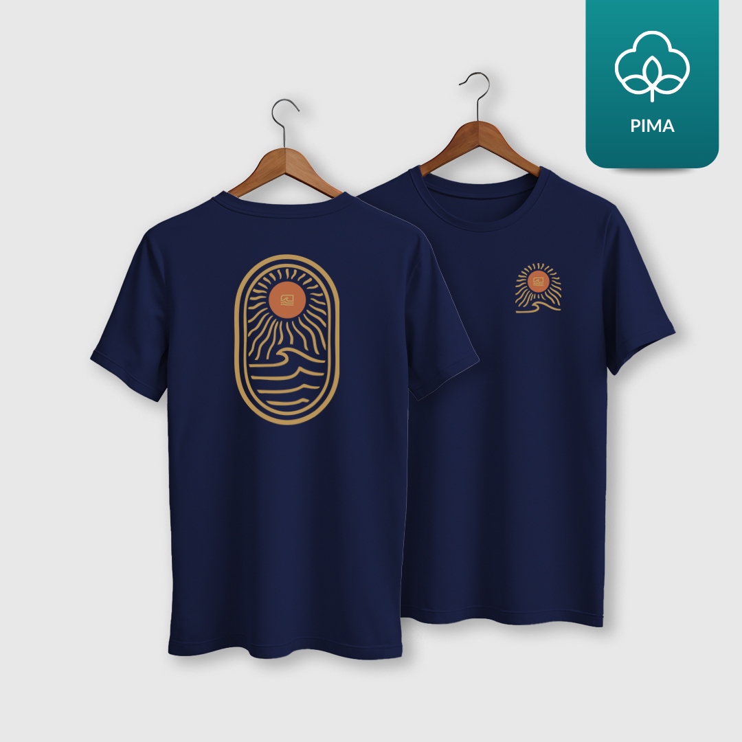 Nome do produto: T-Shirt Pima - Golden Waves - Essence Surf