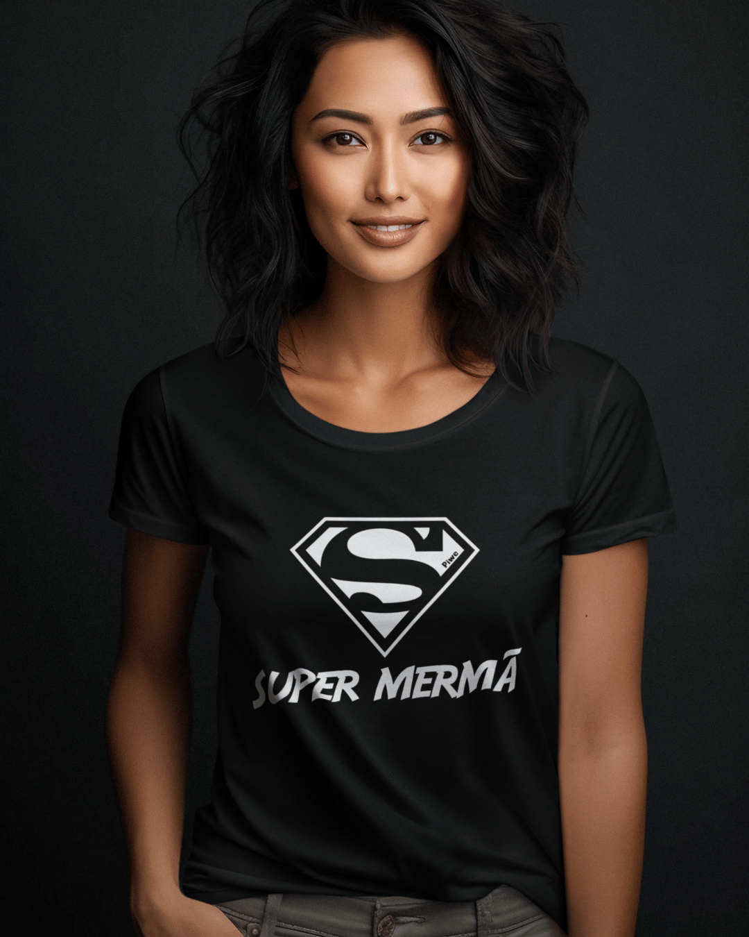 Nome do produto: Camiseta Super Mermã Baby Long Feminina