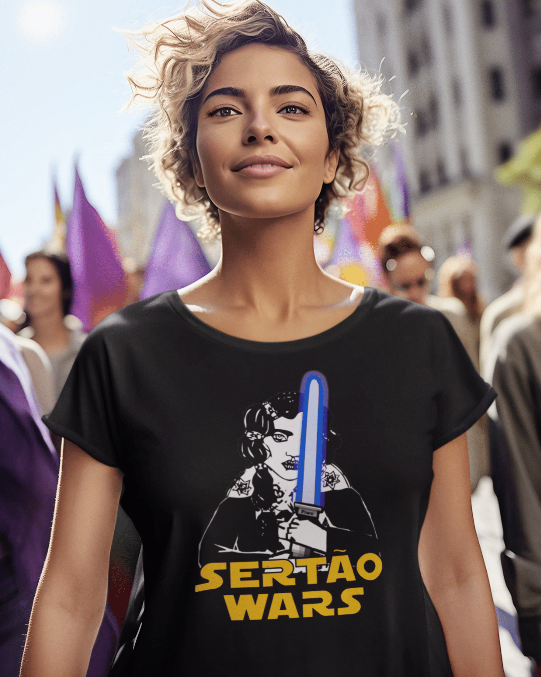 Nome do produto: Camiseta Sertão Wars Baby Long Feminina