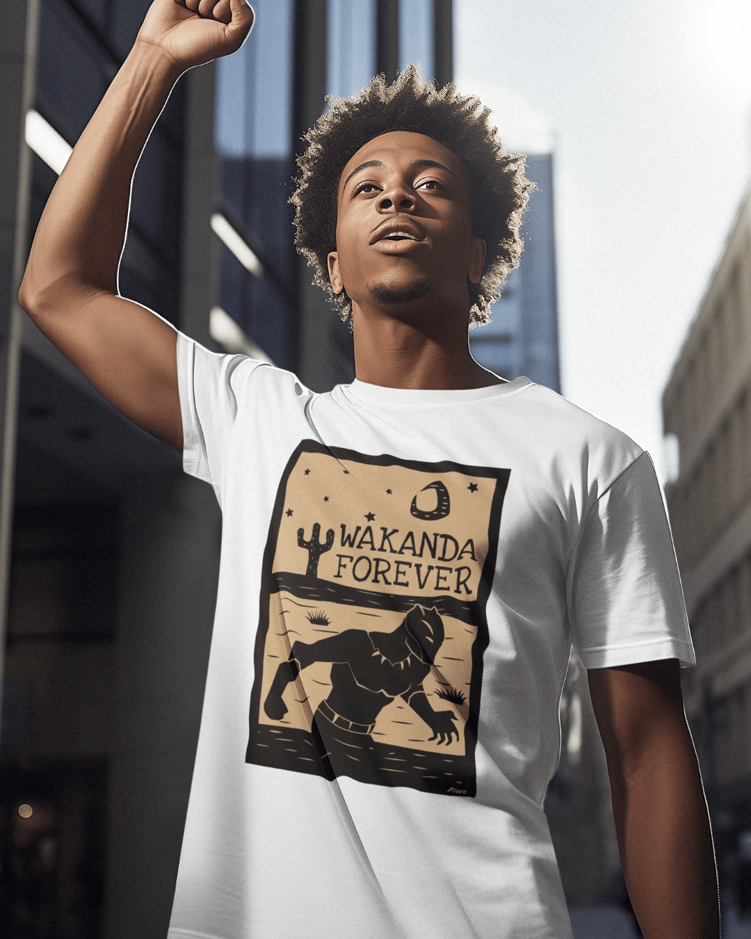 Nome do produto: Camiseta Wakanda Forever Masculina