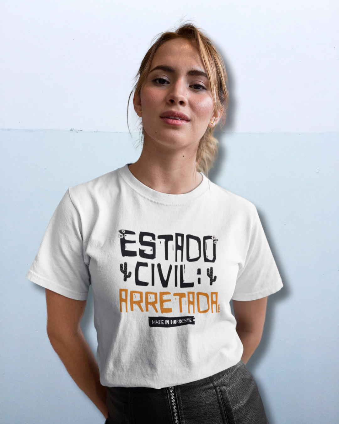 Nome do produto: Camiseta Estado civil: Arretada Feminina Baby Long