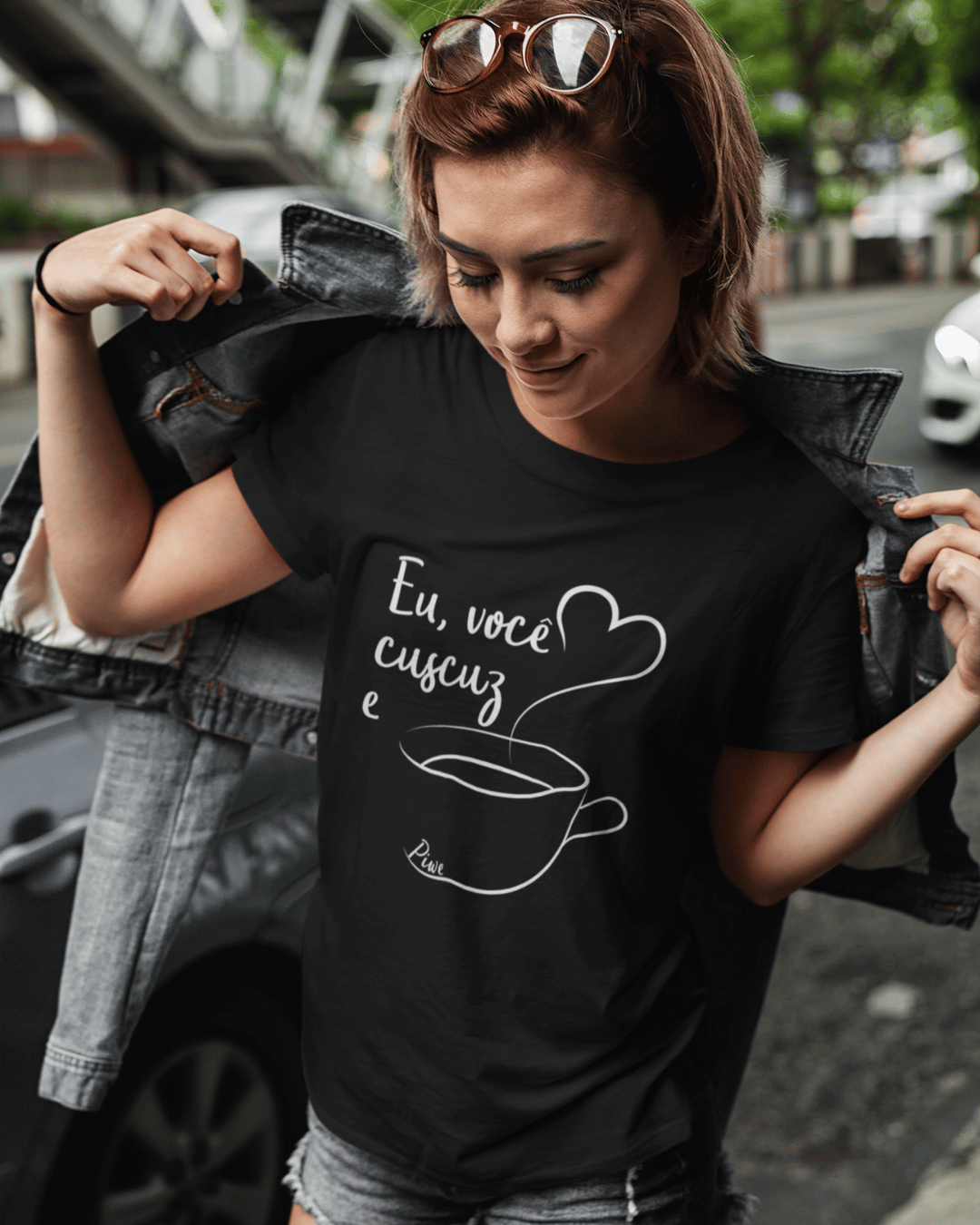 Nome do produto: Camiseta Eu, Você, Cuscuz e Café Baby Long Feminina