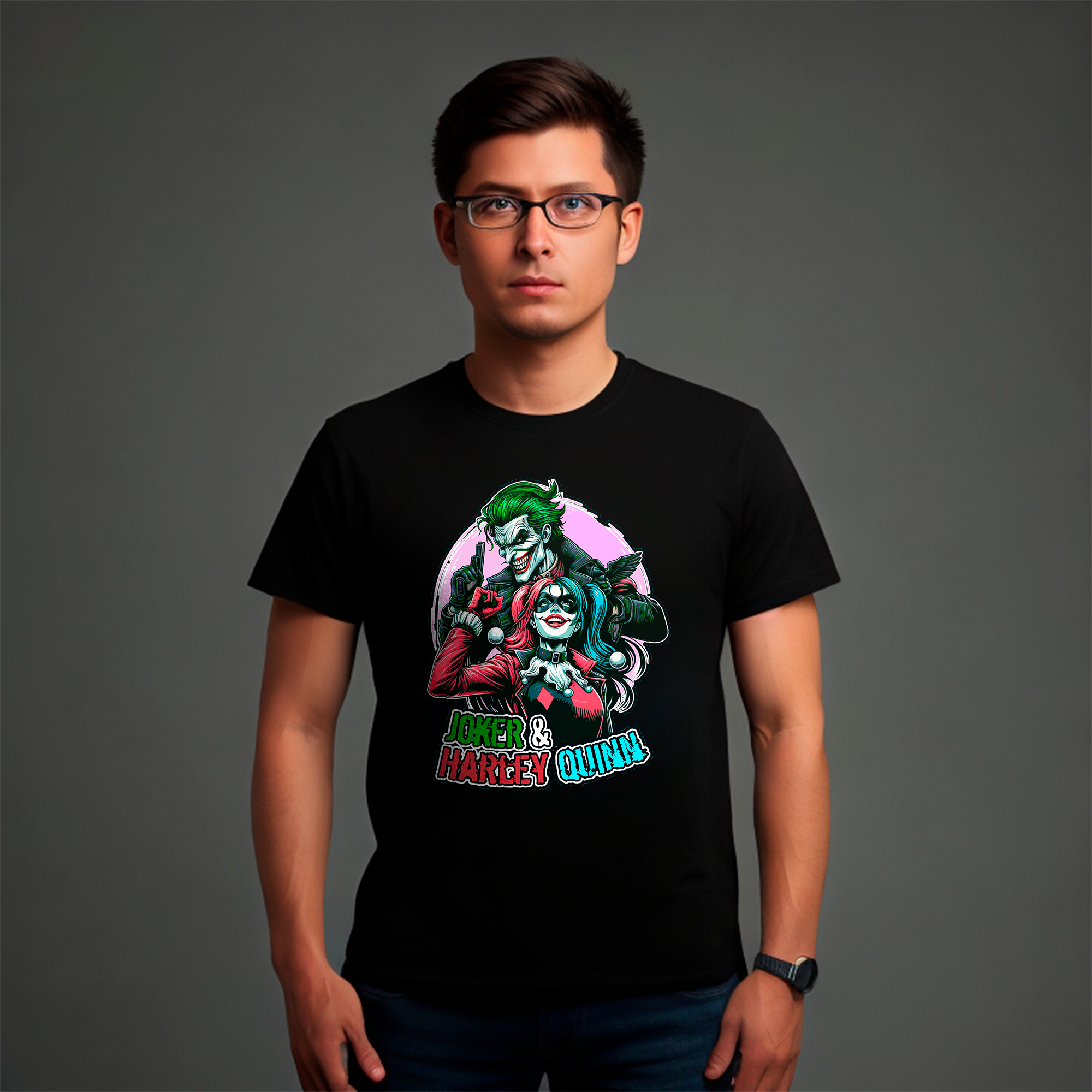 CAMISA JOKER & HARLEY QUINN