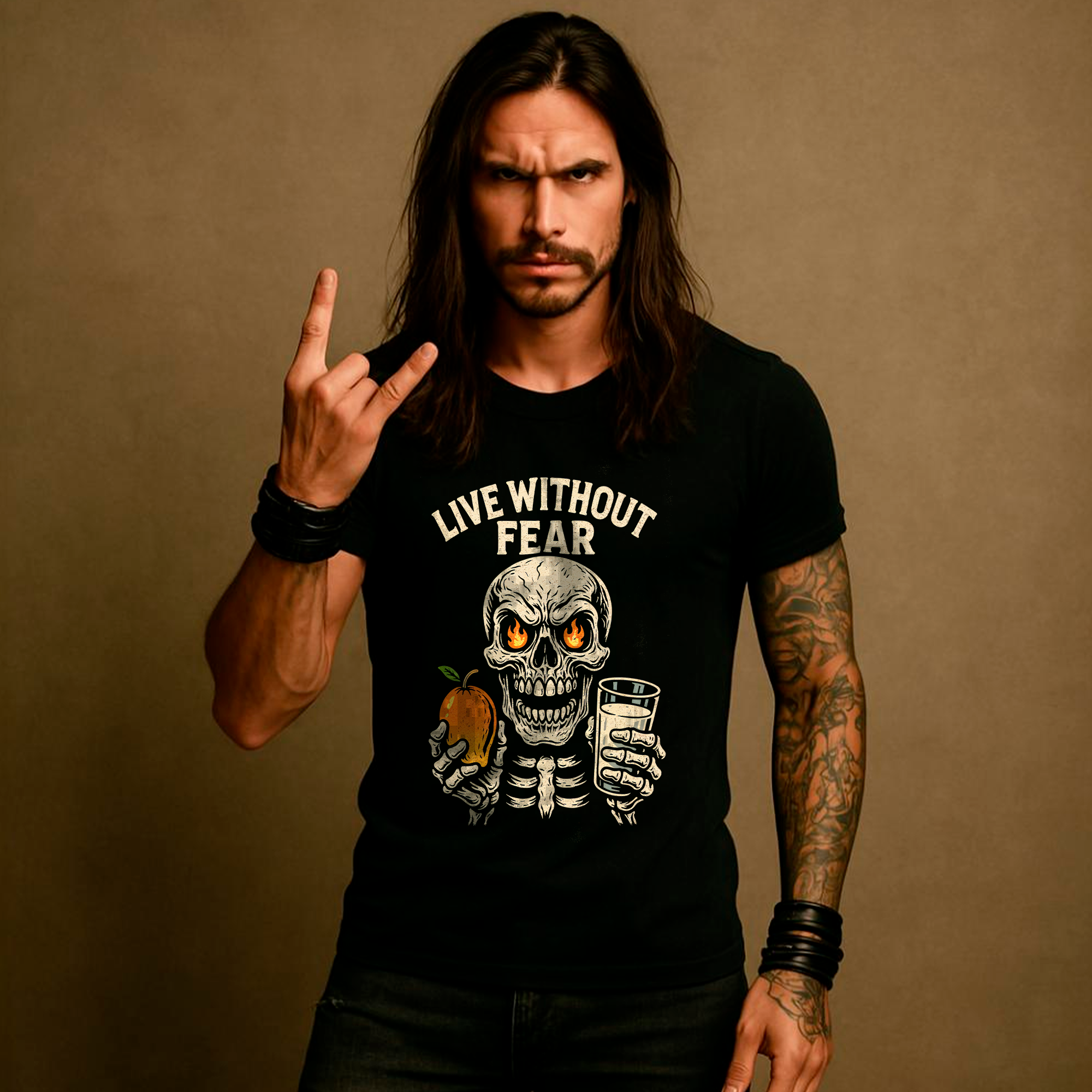 CAMISA LIVE WITHOUT FEAR 