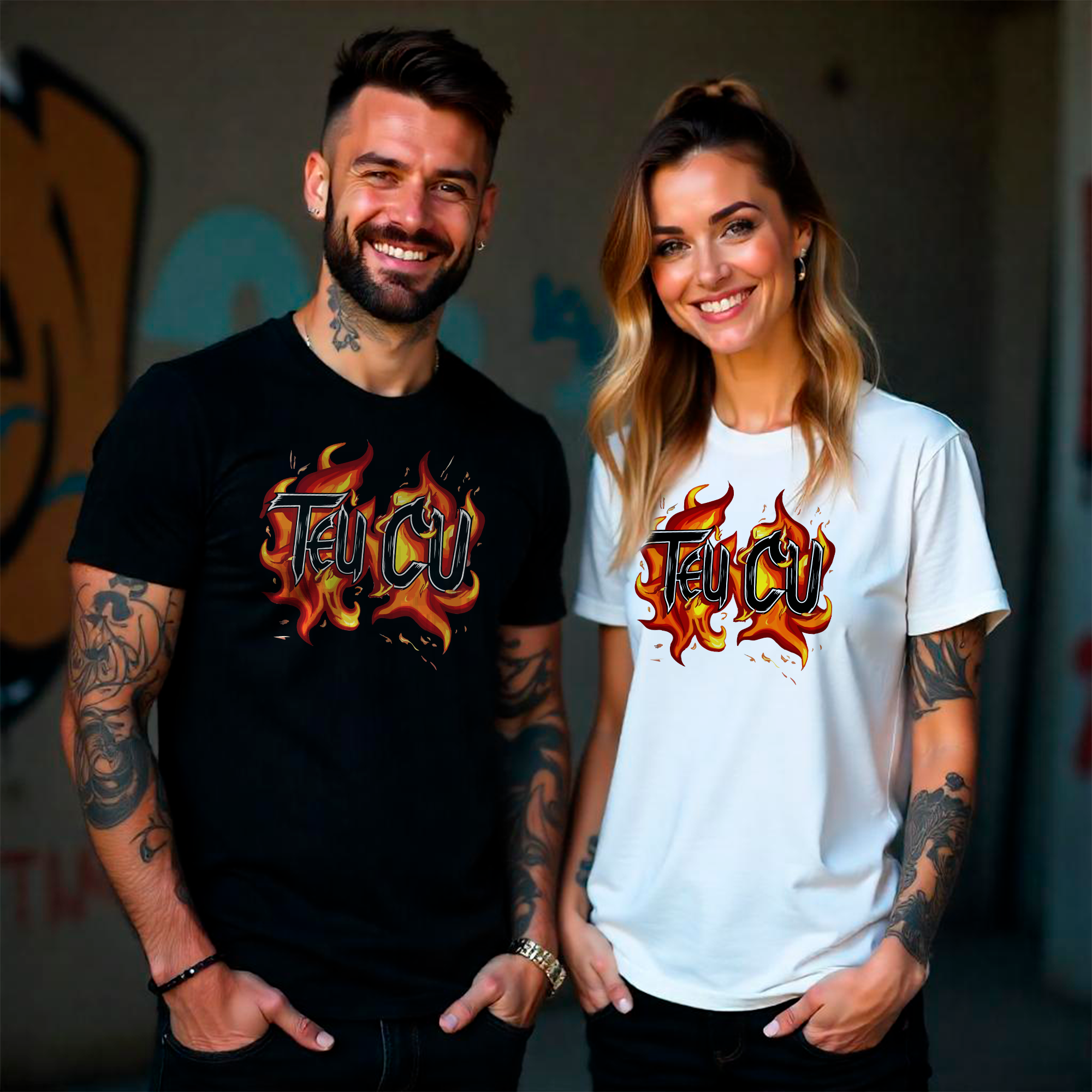 CAMISA TEU CU EM CHAMAS 