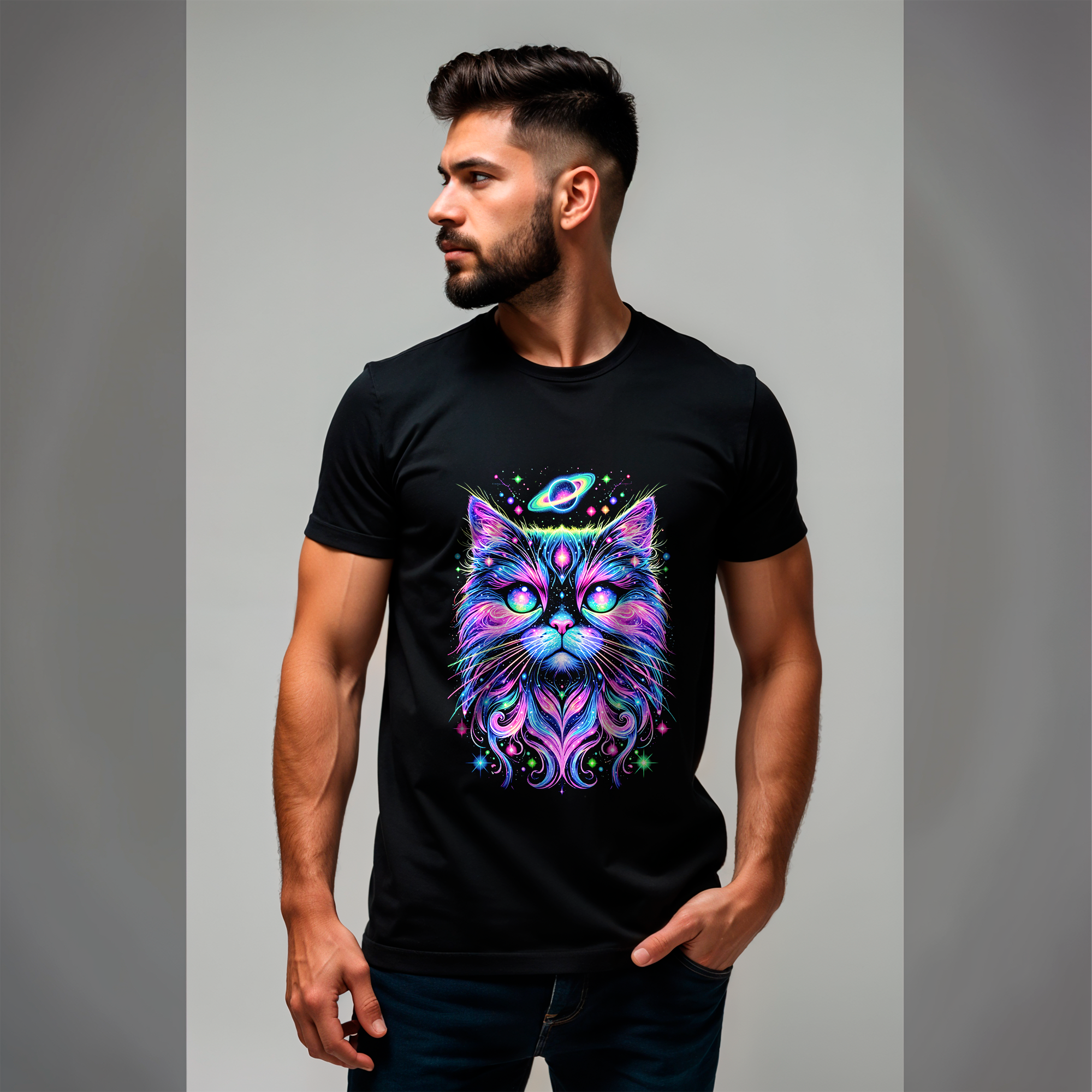 CAMISA GATO COSMICO 