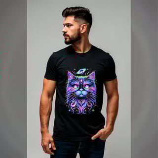 CAMISA GATO COSMICO 