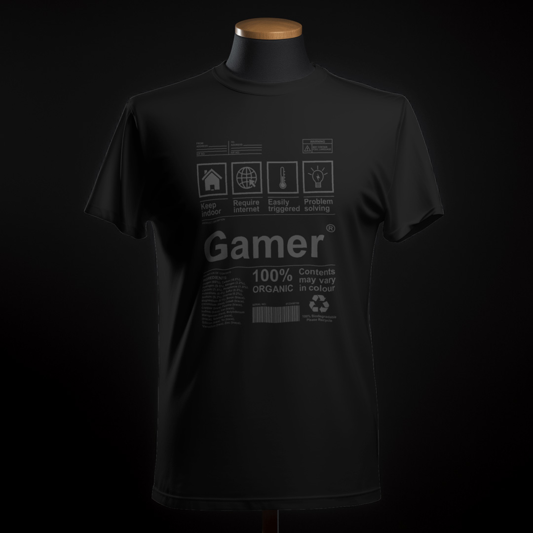 Nome do produto: Camiseta Gamer Composição