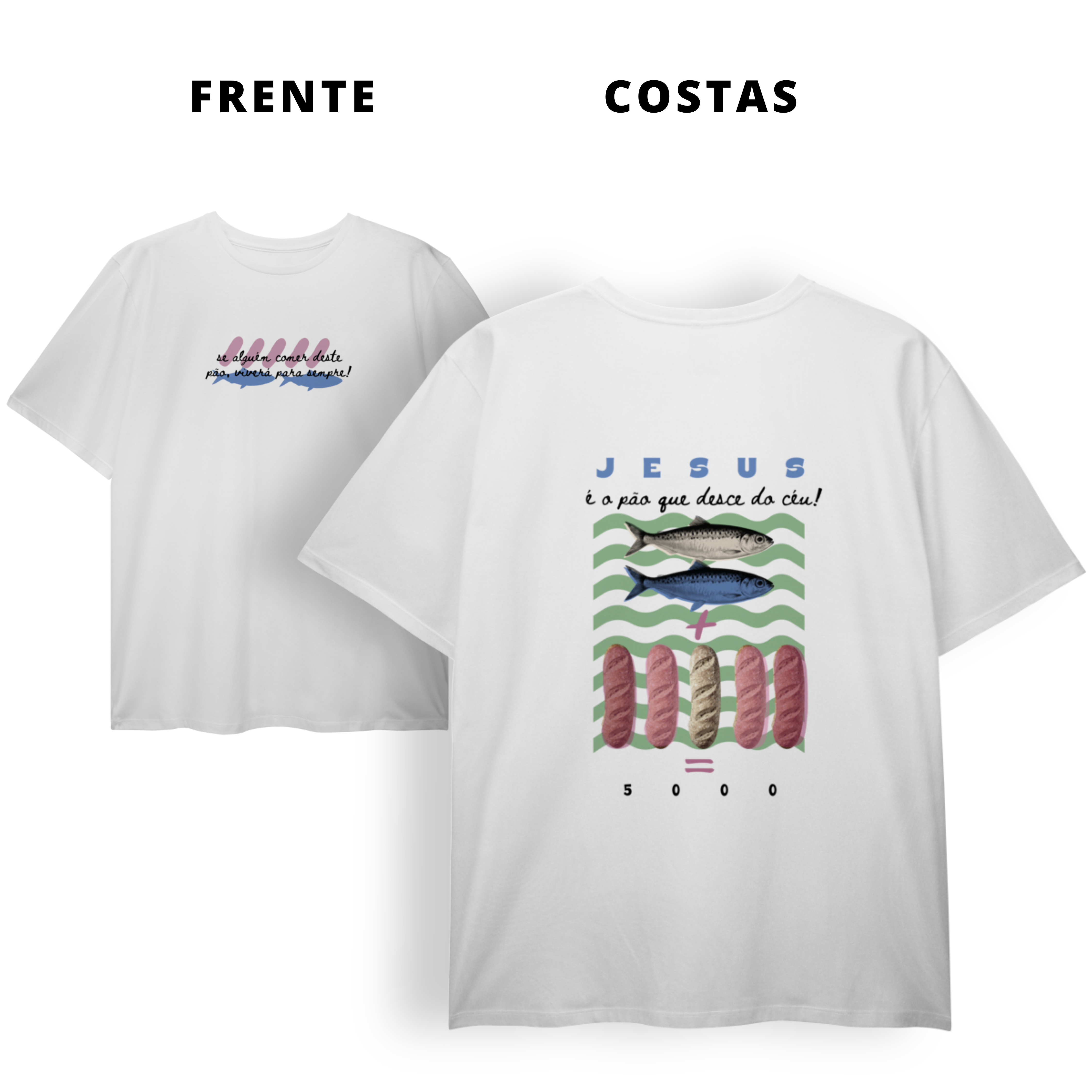 0040PS - Camiseta Plus Size Pão da Vida