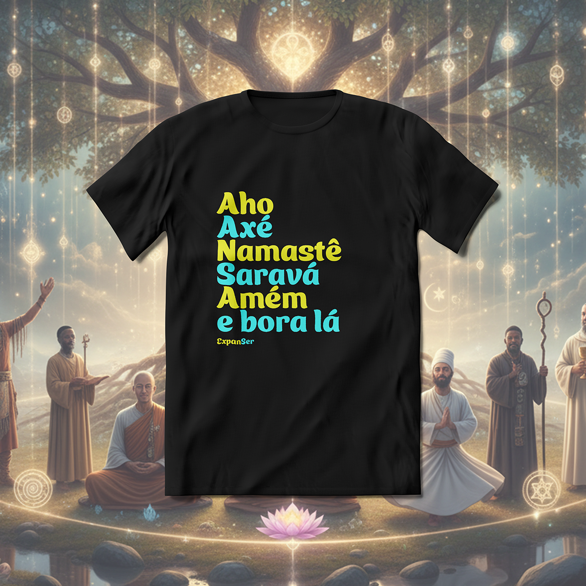 T-Shirt Quality Preta Unissex | Crenças Expanser 